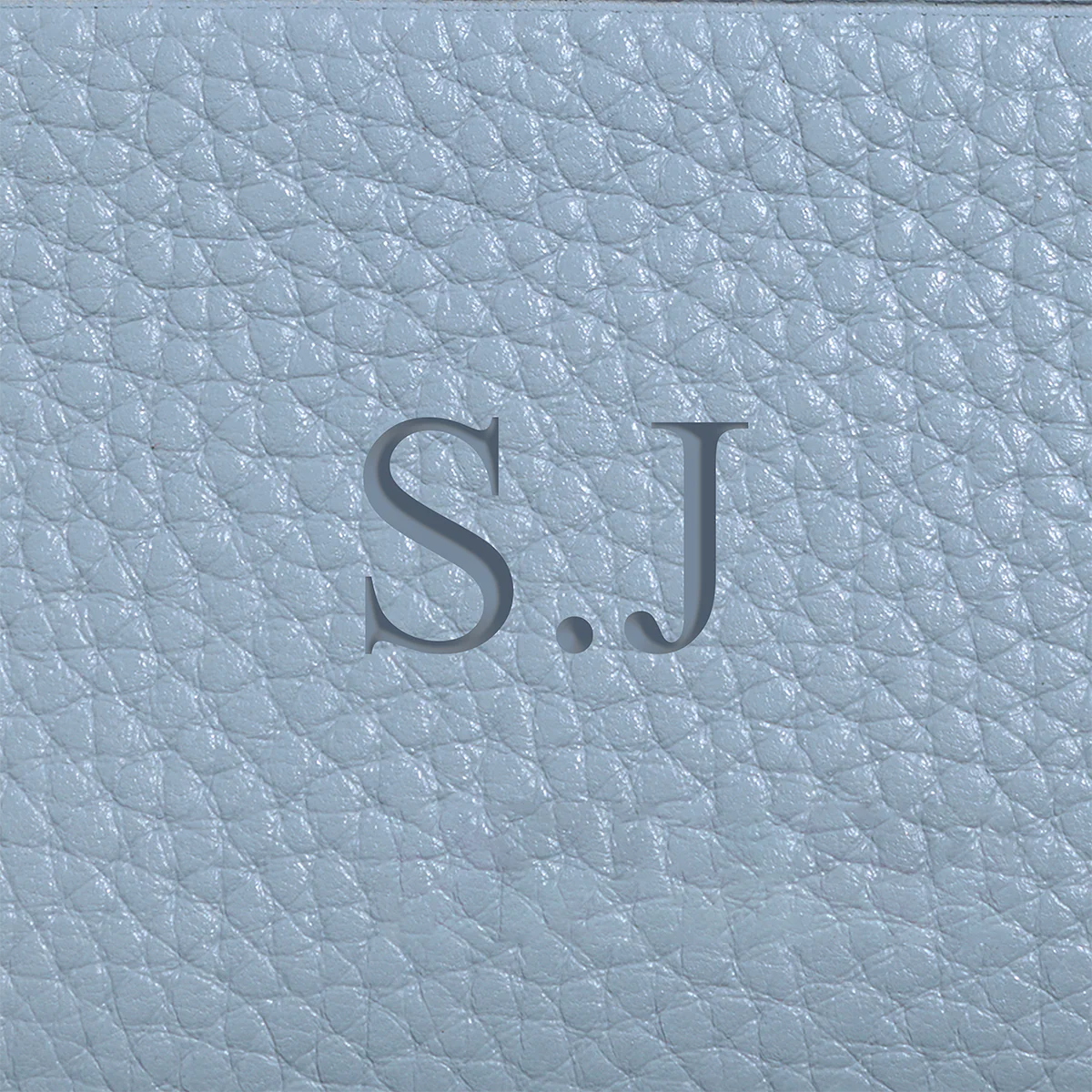 Leather Mirror Keyring (Powder Blue) - Image 8