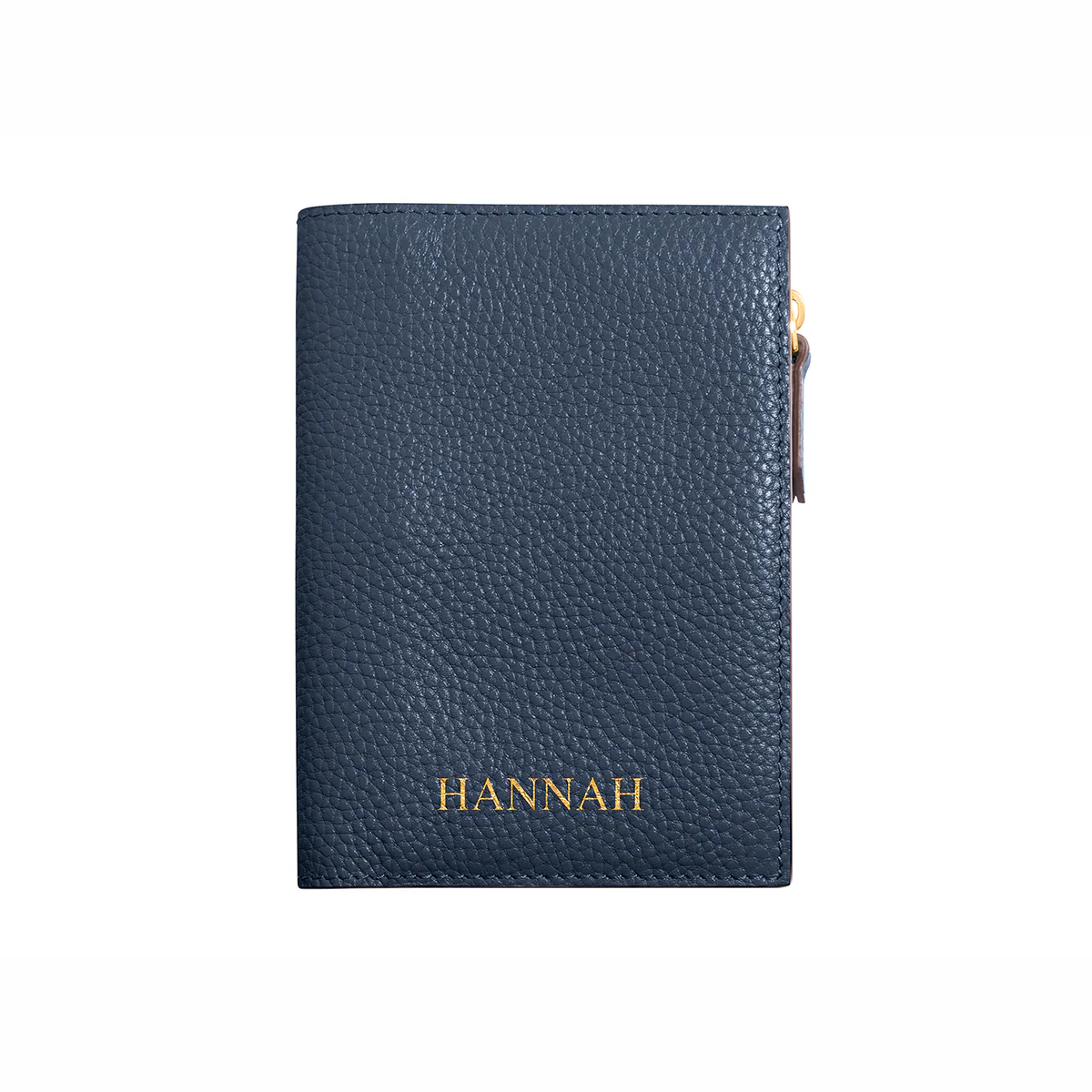 Leather Passport Holder (Navy) - Image 5