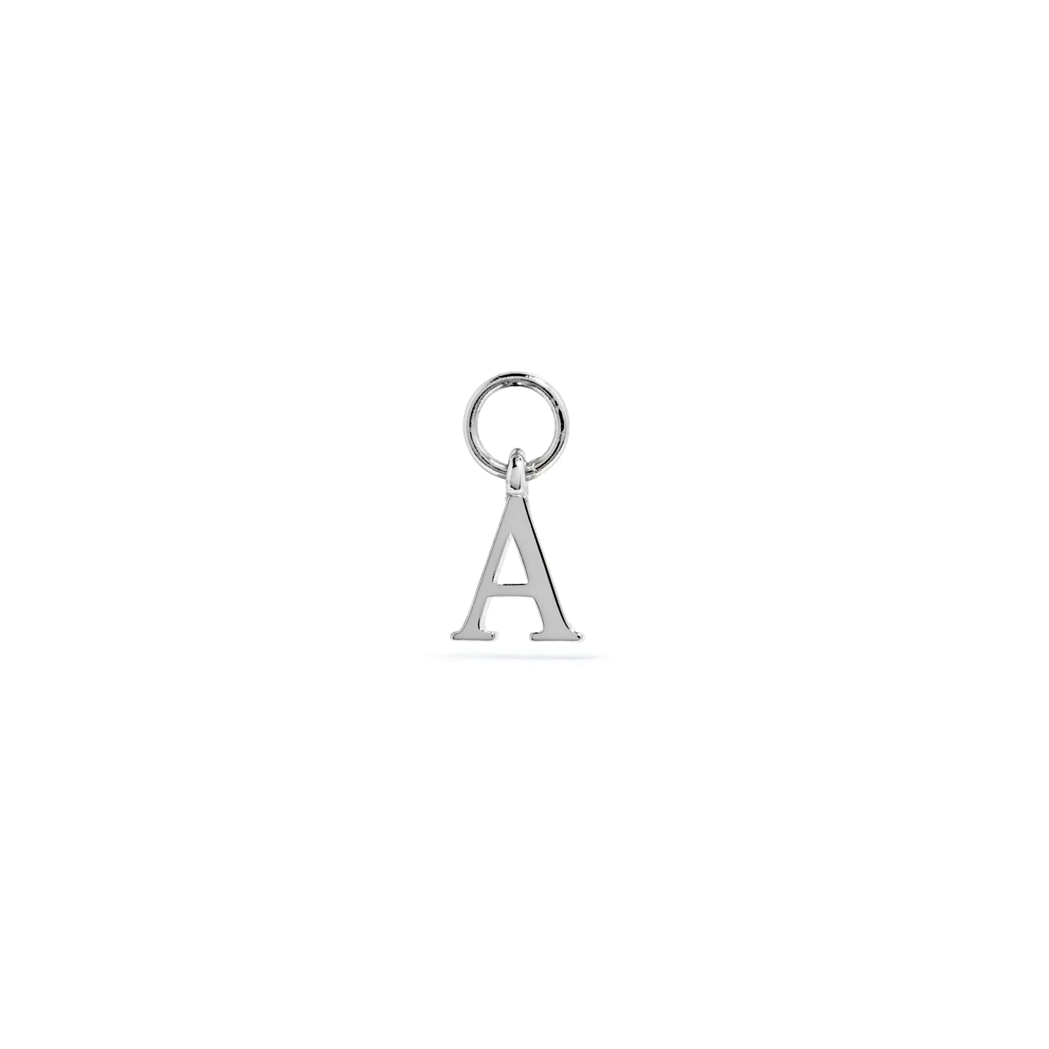 Stacey's Stories Mini Initial Hoop Charm (Silver)