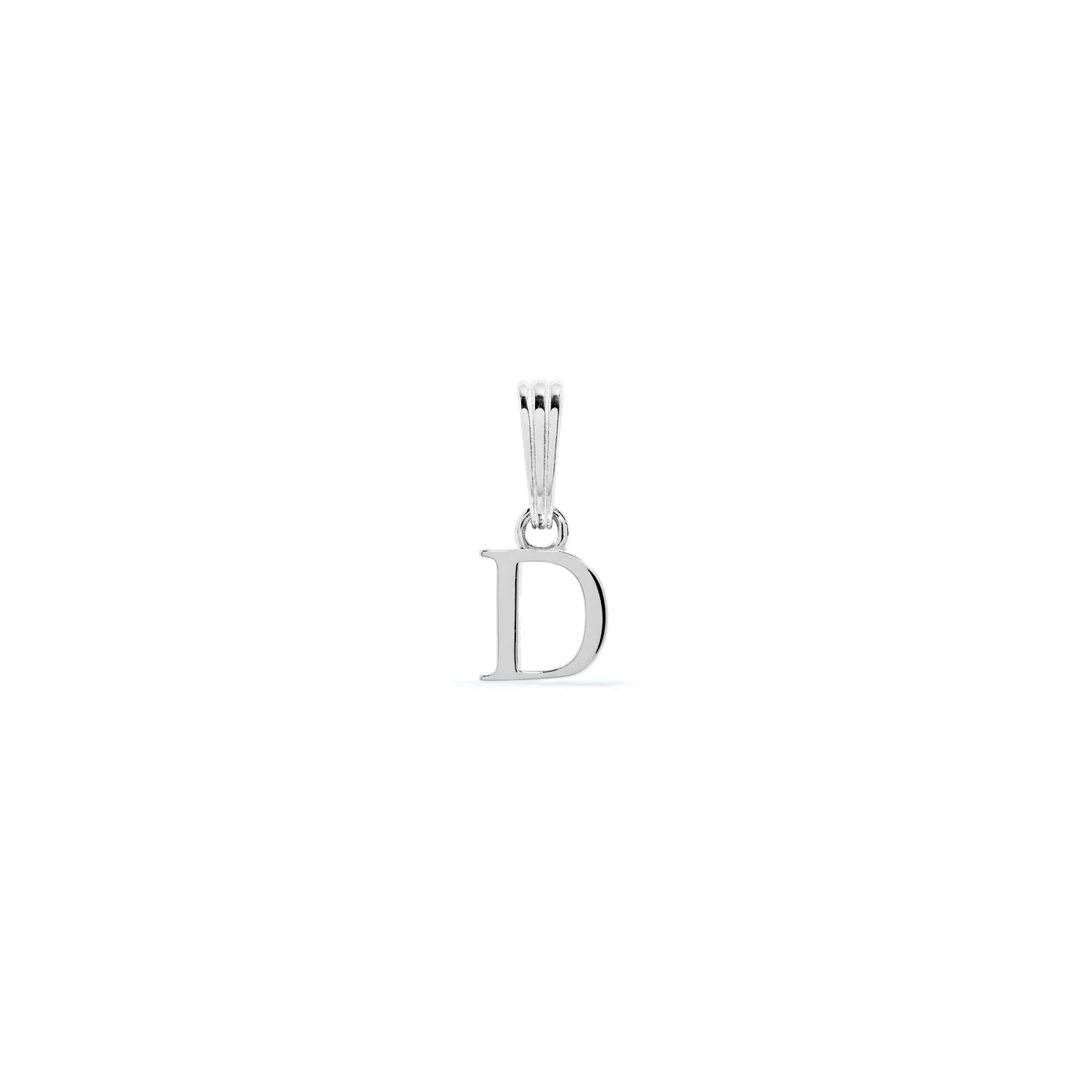 Sterling Silver Mini Initial Pendant (Silver) - Image 4