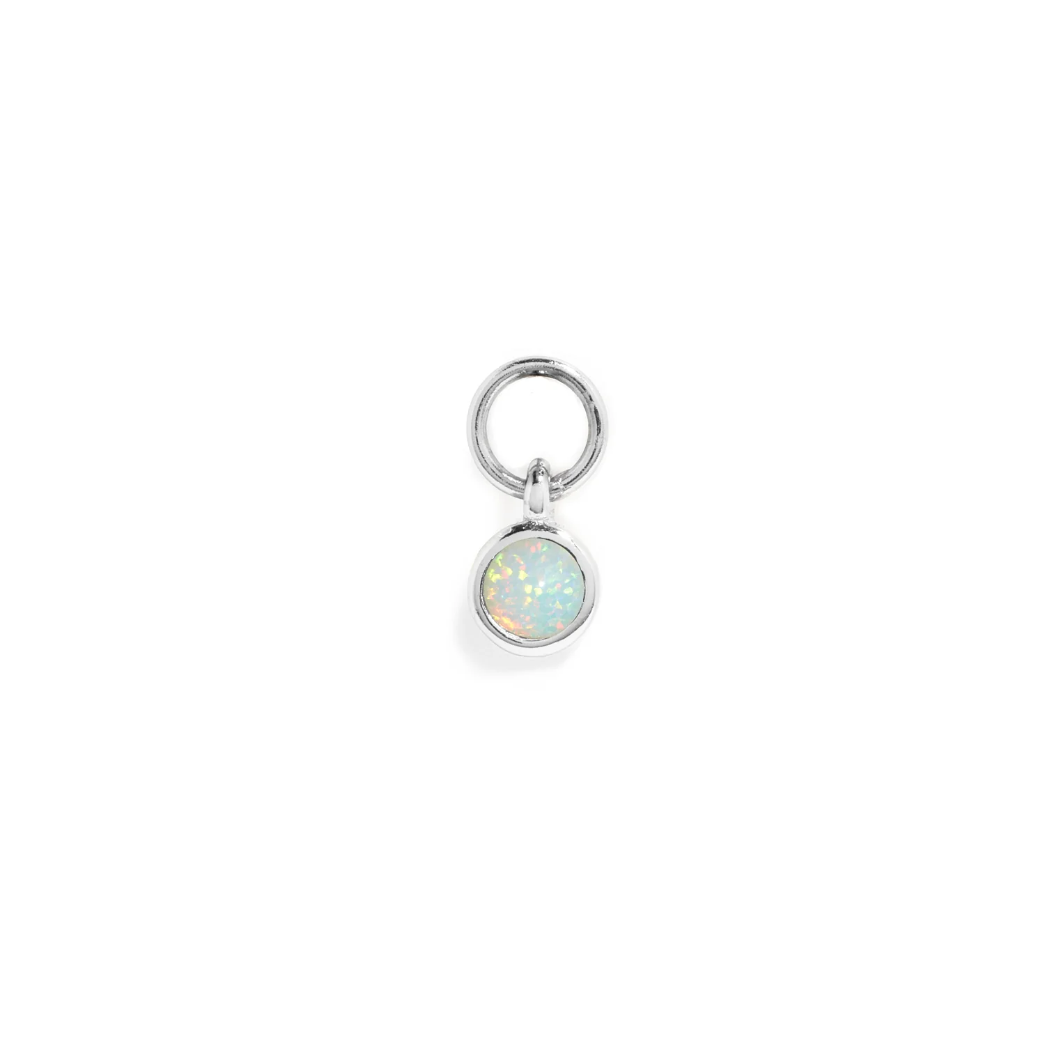 Stacey's Stories Mini Birthstone Hoop Charm (Silver) - Image 10