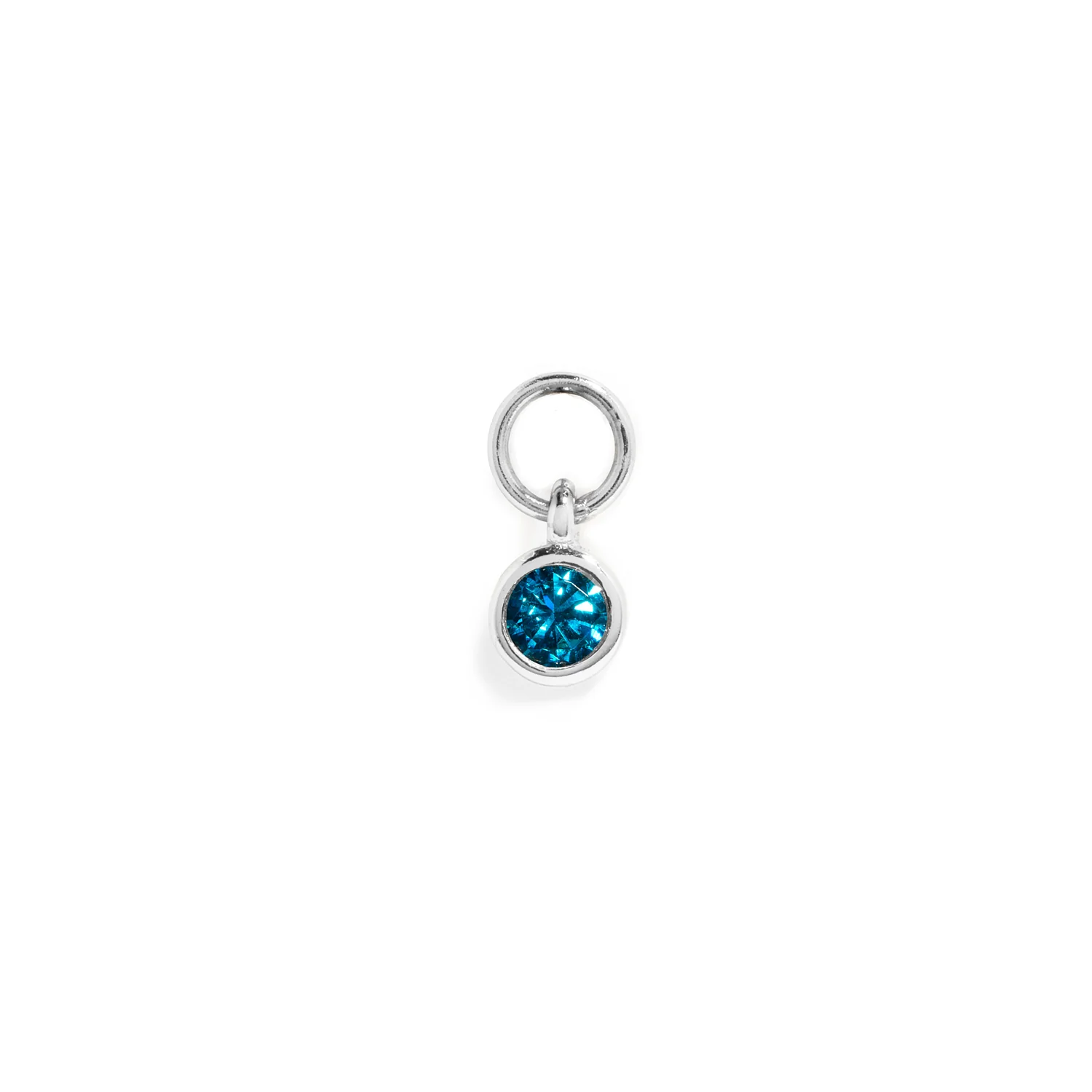 Stacey's Stories Mini Birthstone Hoop Charm (Silver) - Image 12