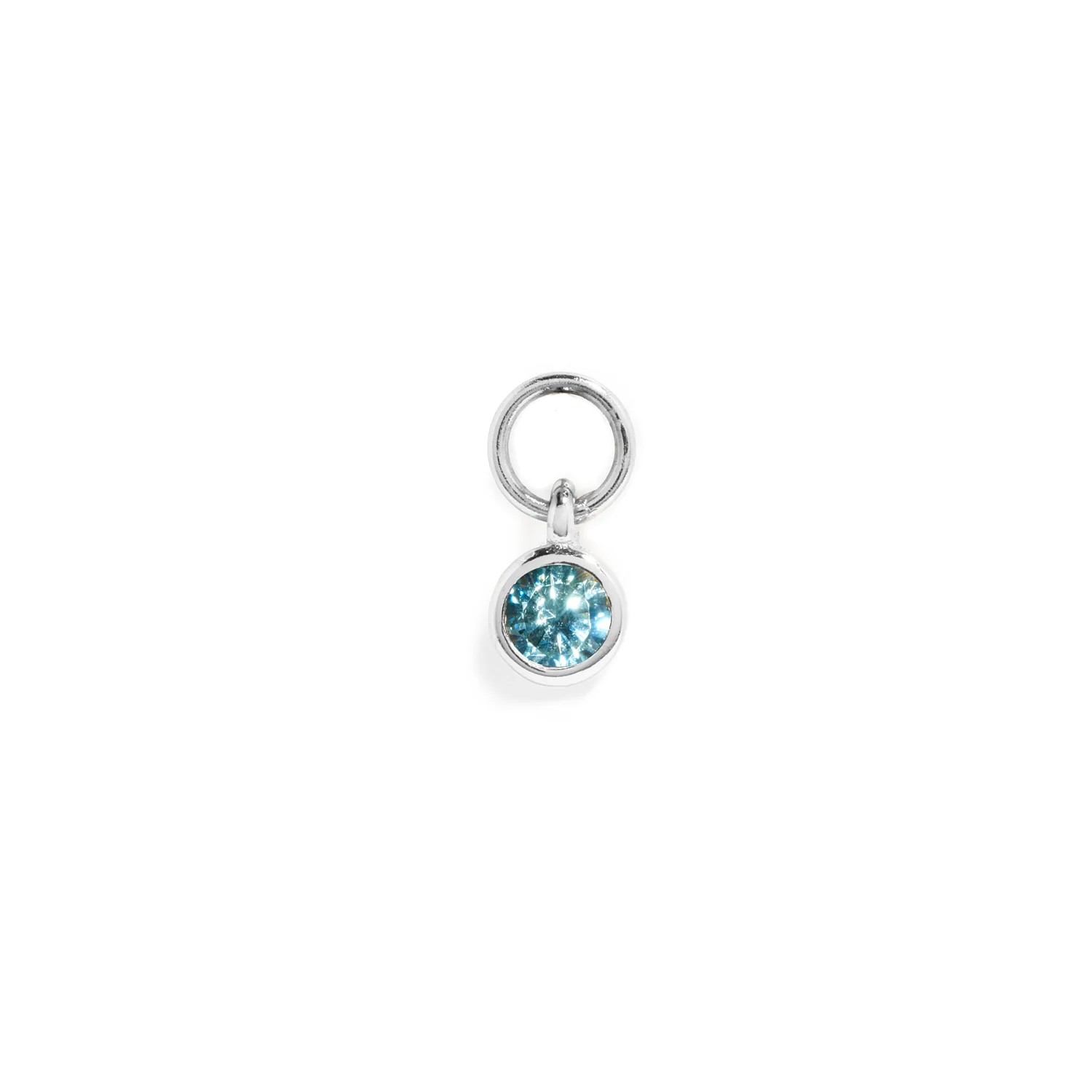 Stacey's Stories Mini Birthstone Hoop Charm (Silver) - Image 3