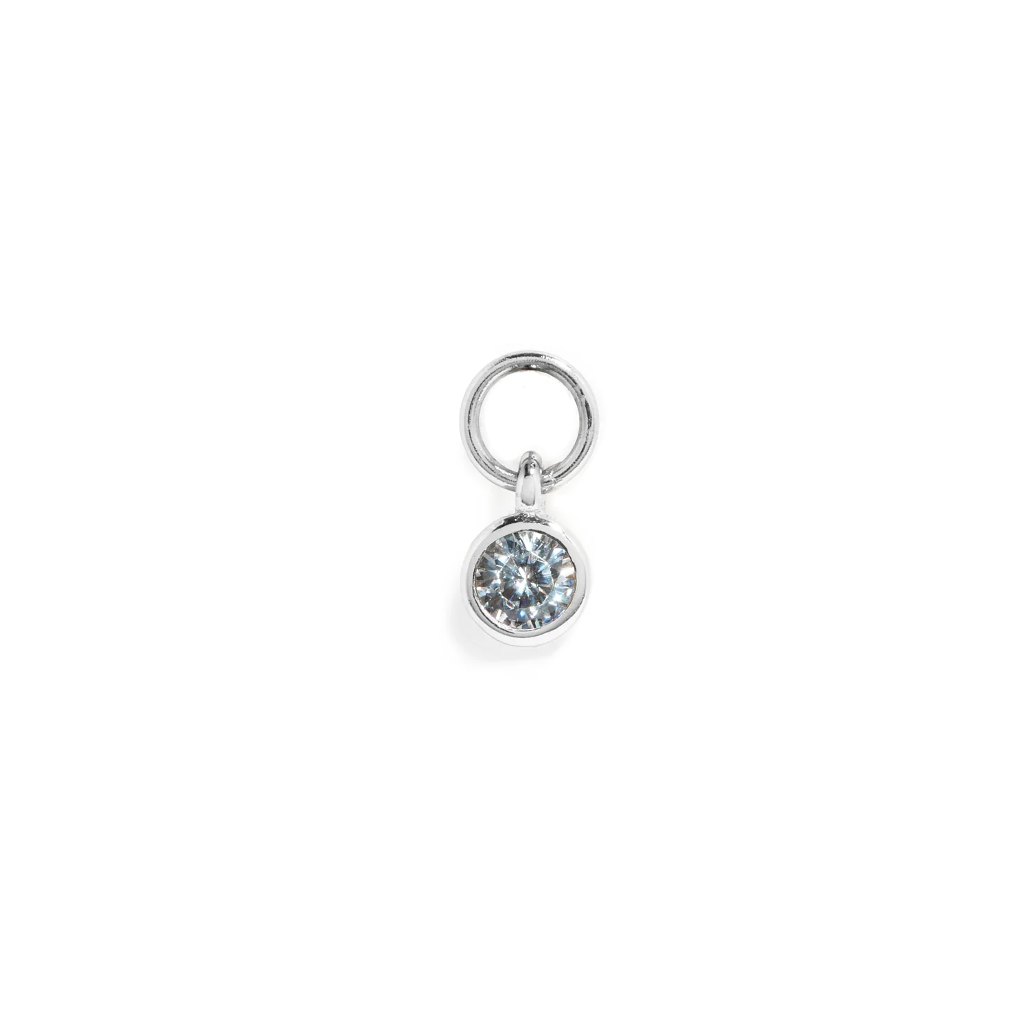 Stacey's Stories Mini Birthstone Hoop Charm (Silver) - Image 4