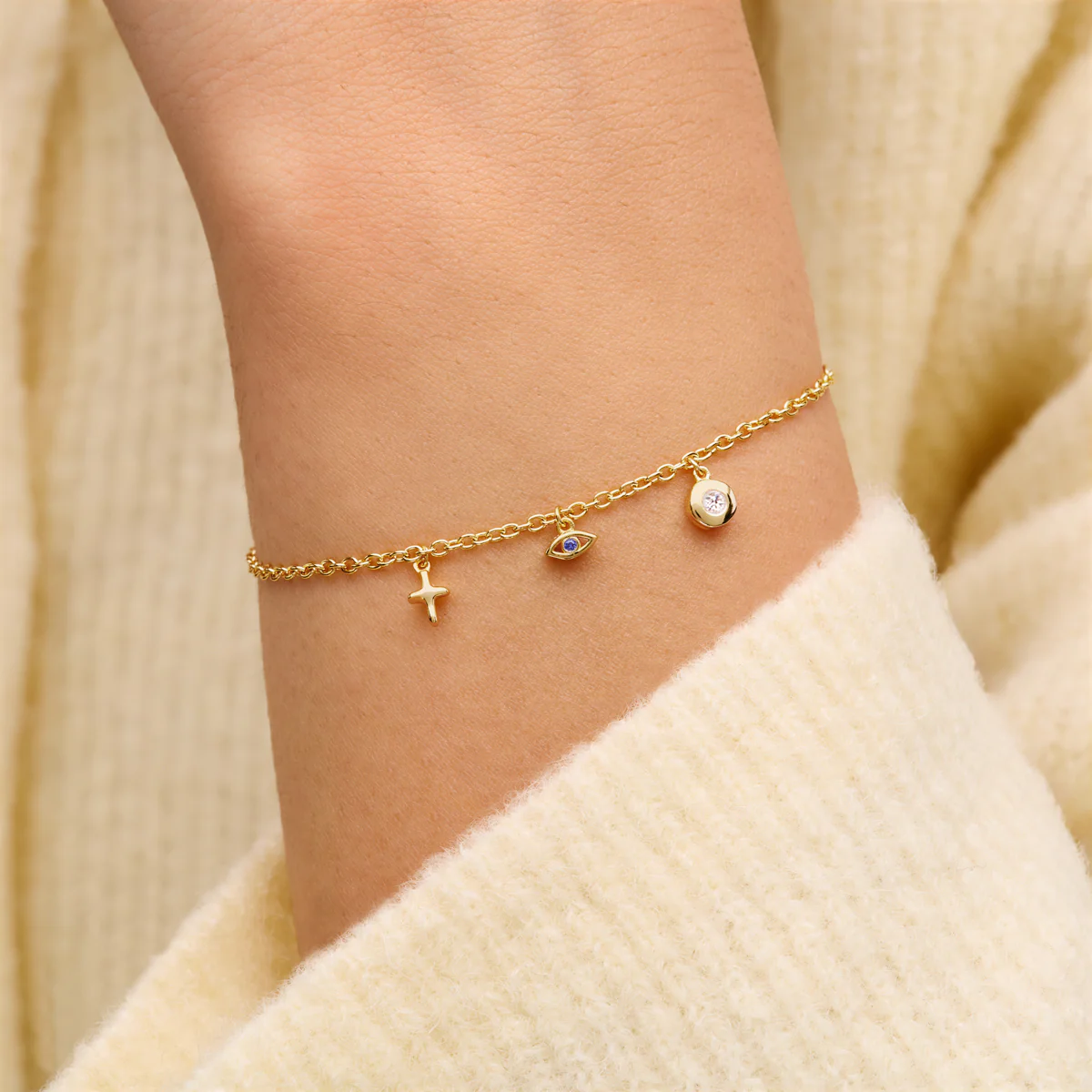 Made Mine Fine Charm Bracelet (Gold) - Image 2