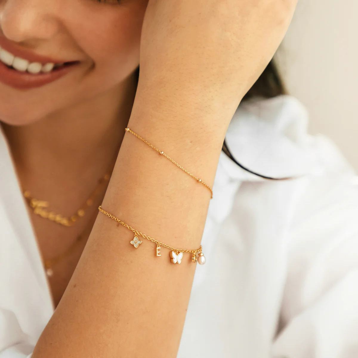 Made Mine Fine Charm Bracelet (Gold) - Image 3