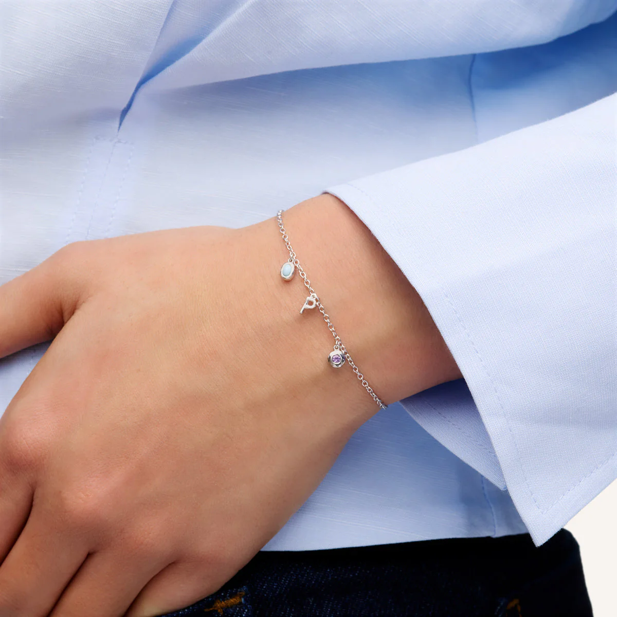 Made Mine Fine Charm Bracelet (Silver) - Image 2