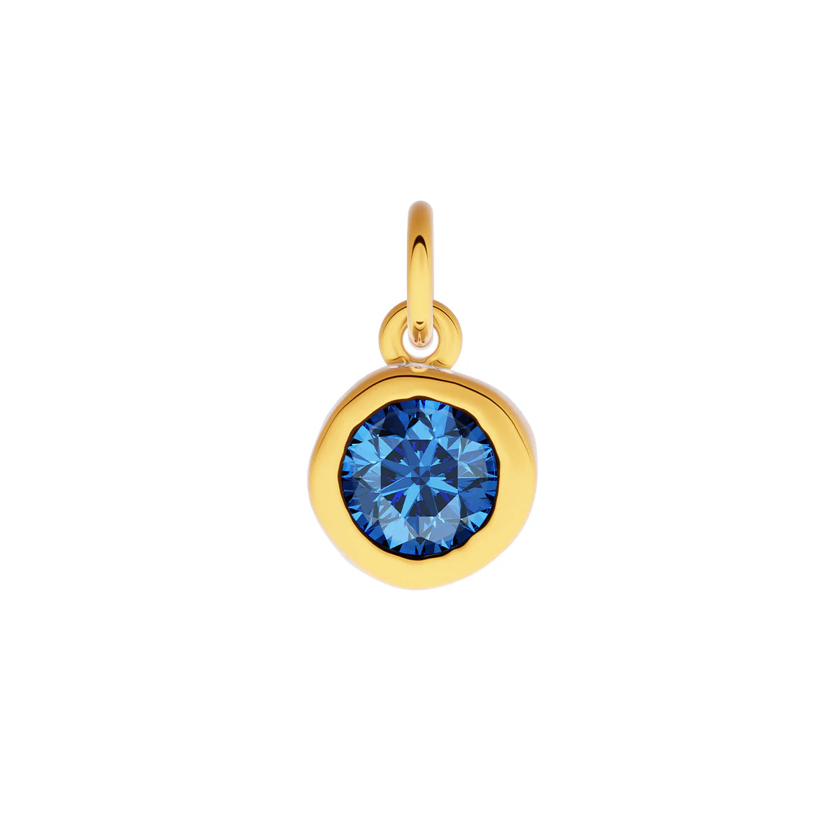 Made Mine Fine Charm - Molten Round Birthstone (Gold) - Image 10