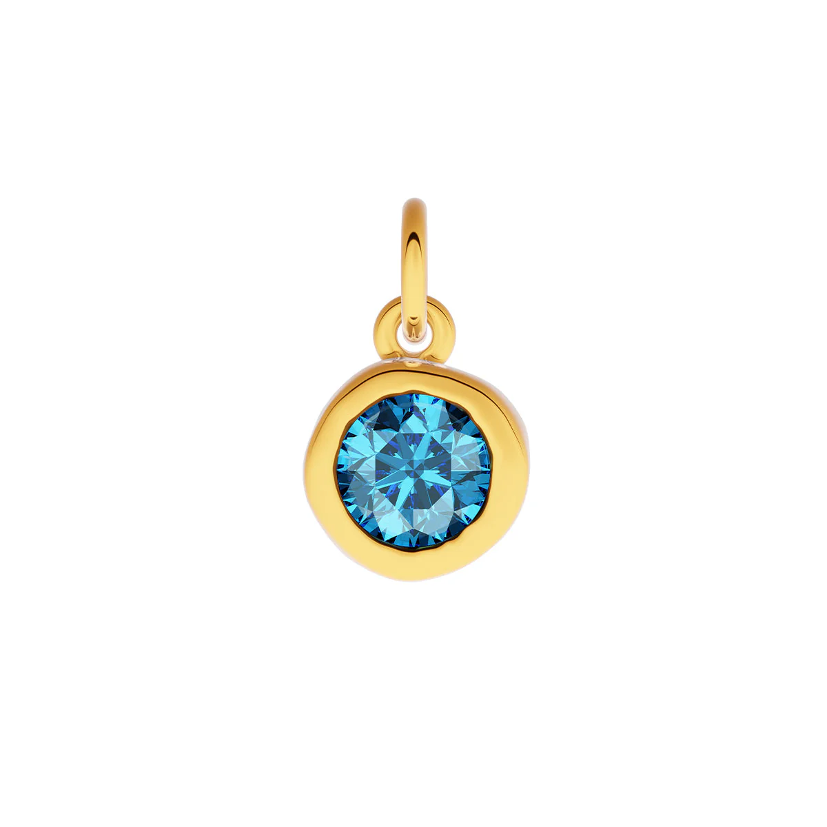 Made Mine Fine Charm - Molten Round Birthstone (Gold) - Image 13