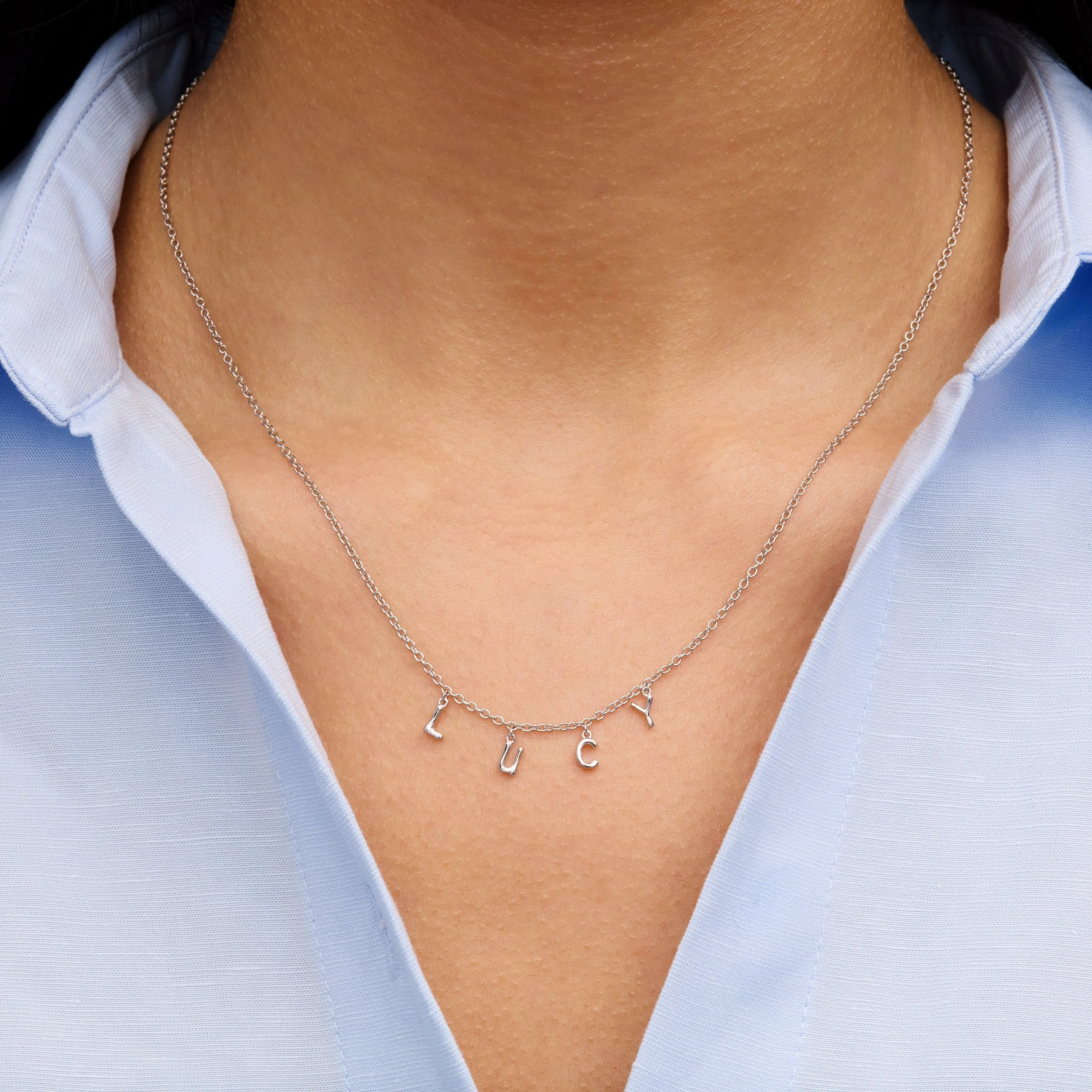 Made Mine Fine Name Necklace (Silver) - Image 2