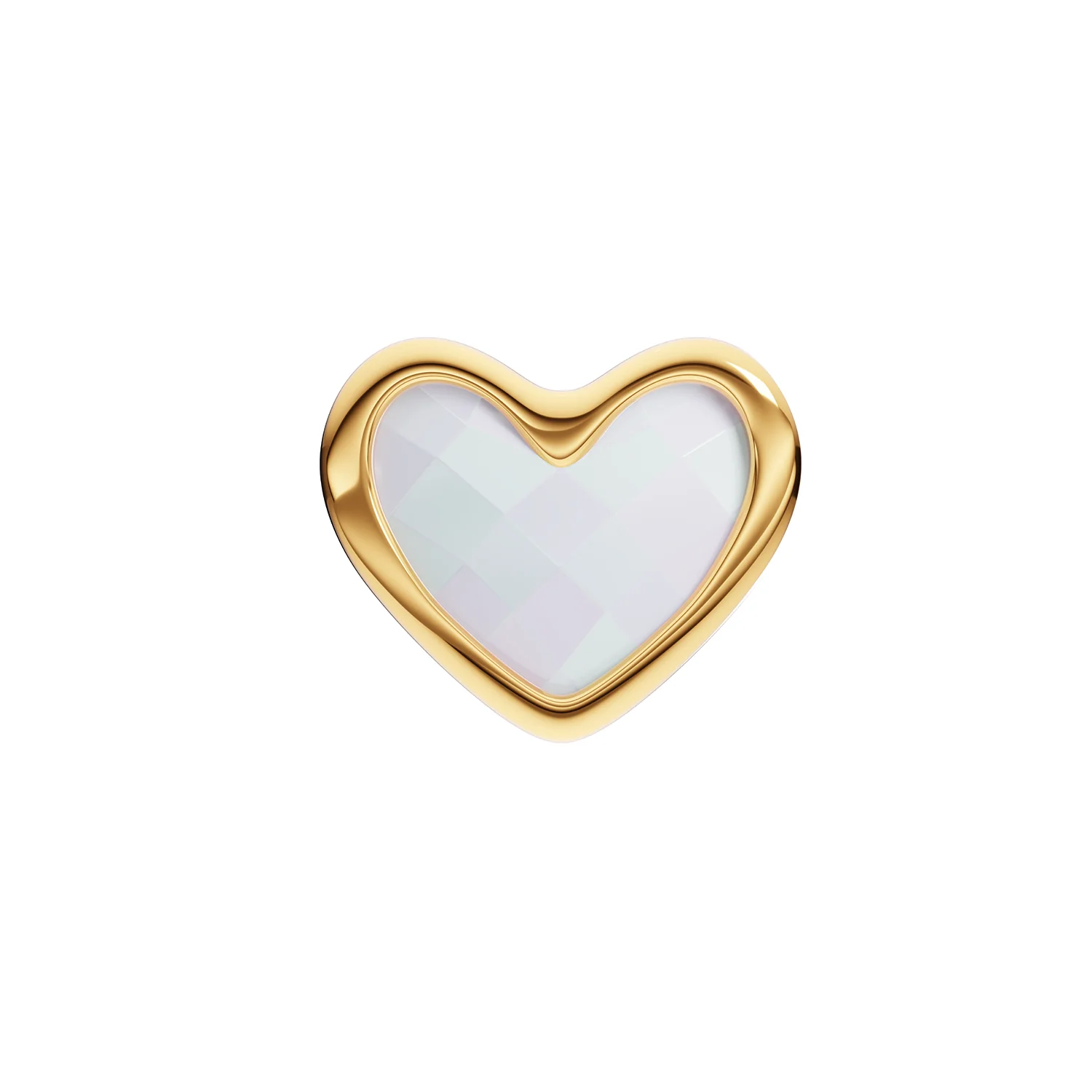 Made Mine Moonstone Heart Necklace Charm (Gold)