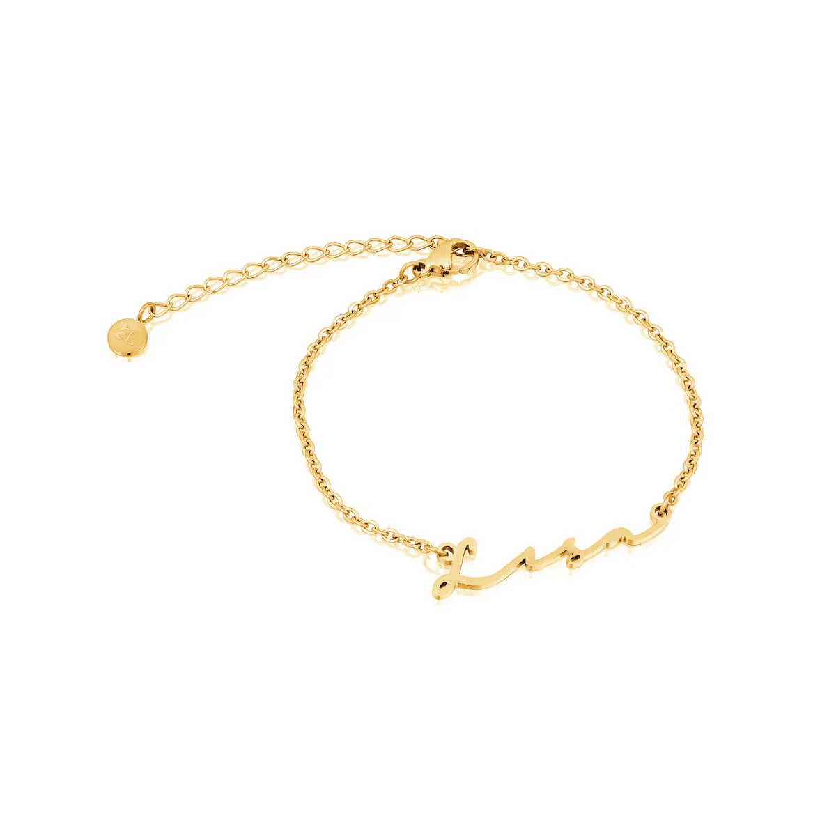 Matching 'Mini & Me' Signature Name Bracelet Set (Gold) - Image 10