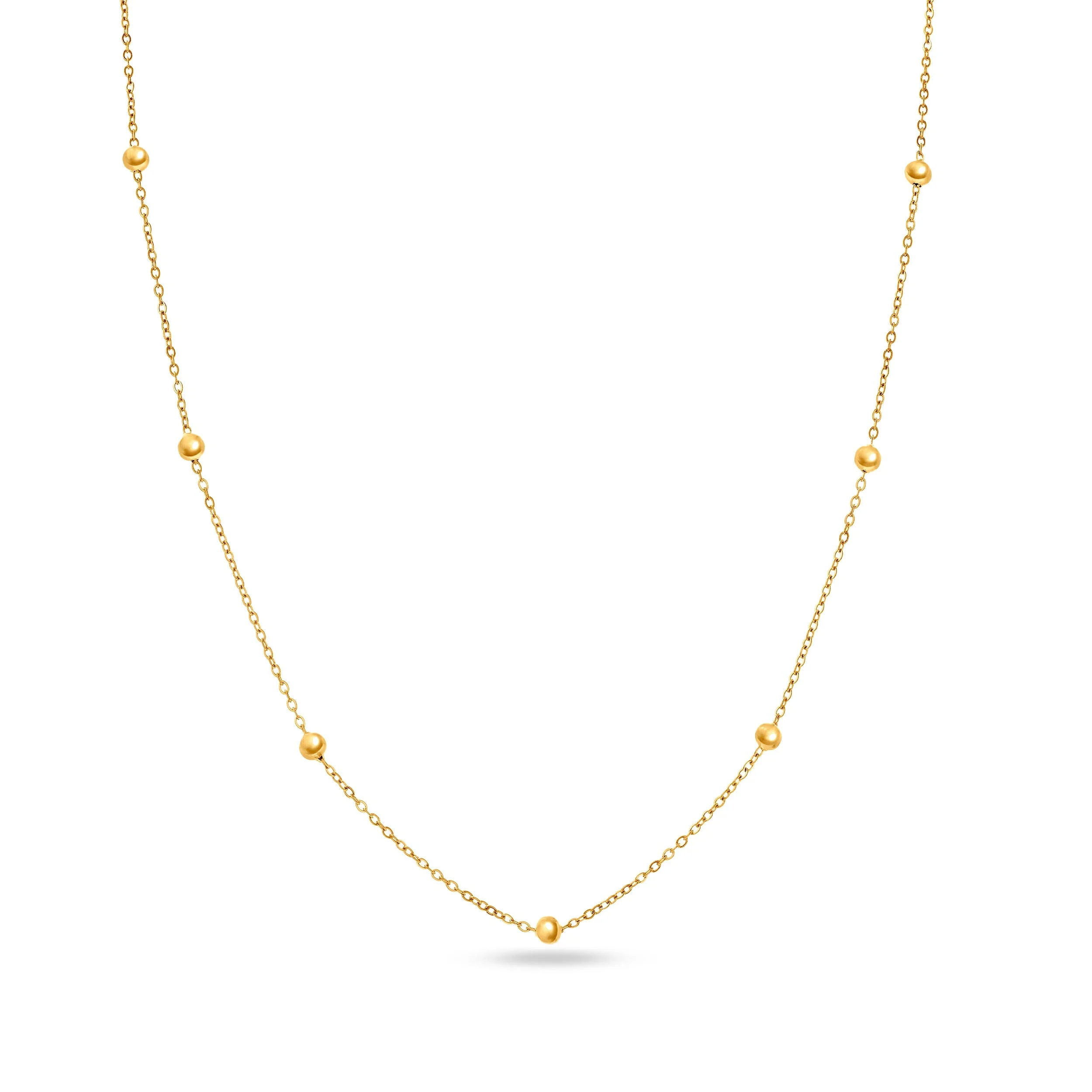 Mini Custom Stamped T-Bar Necklace (Gold) - Image 7