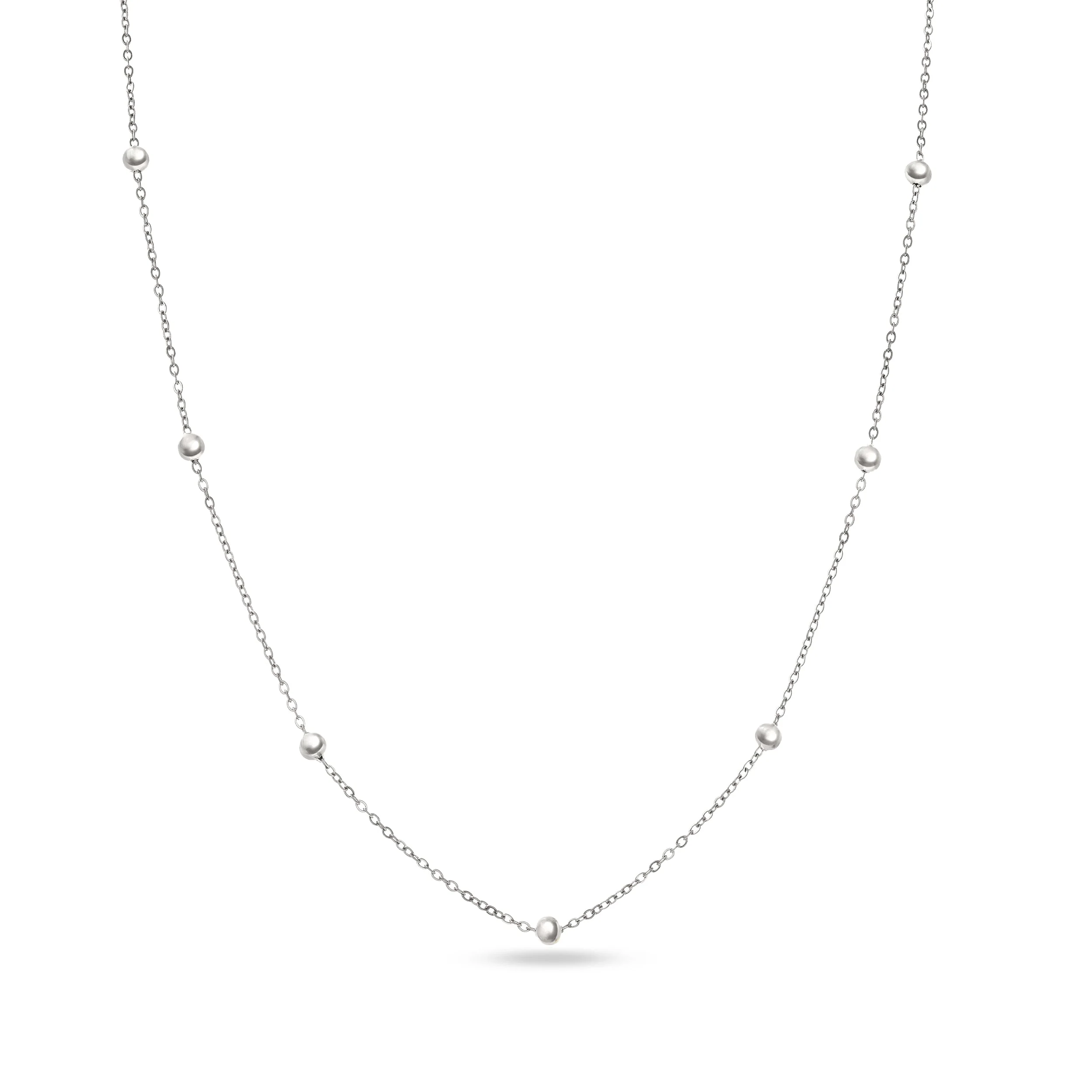 Mini Custom Stamped T-Bar Necklace (Silver) - Image 6