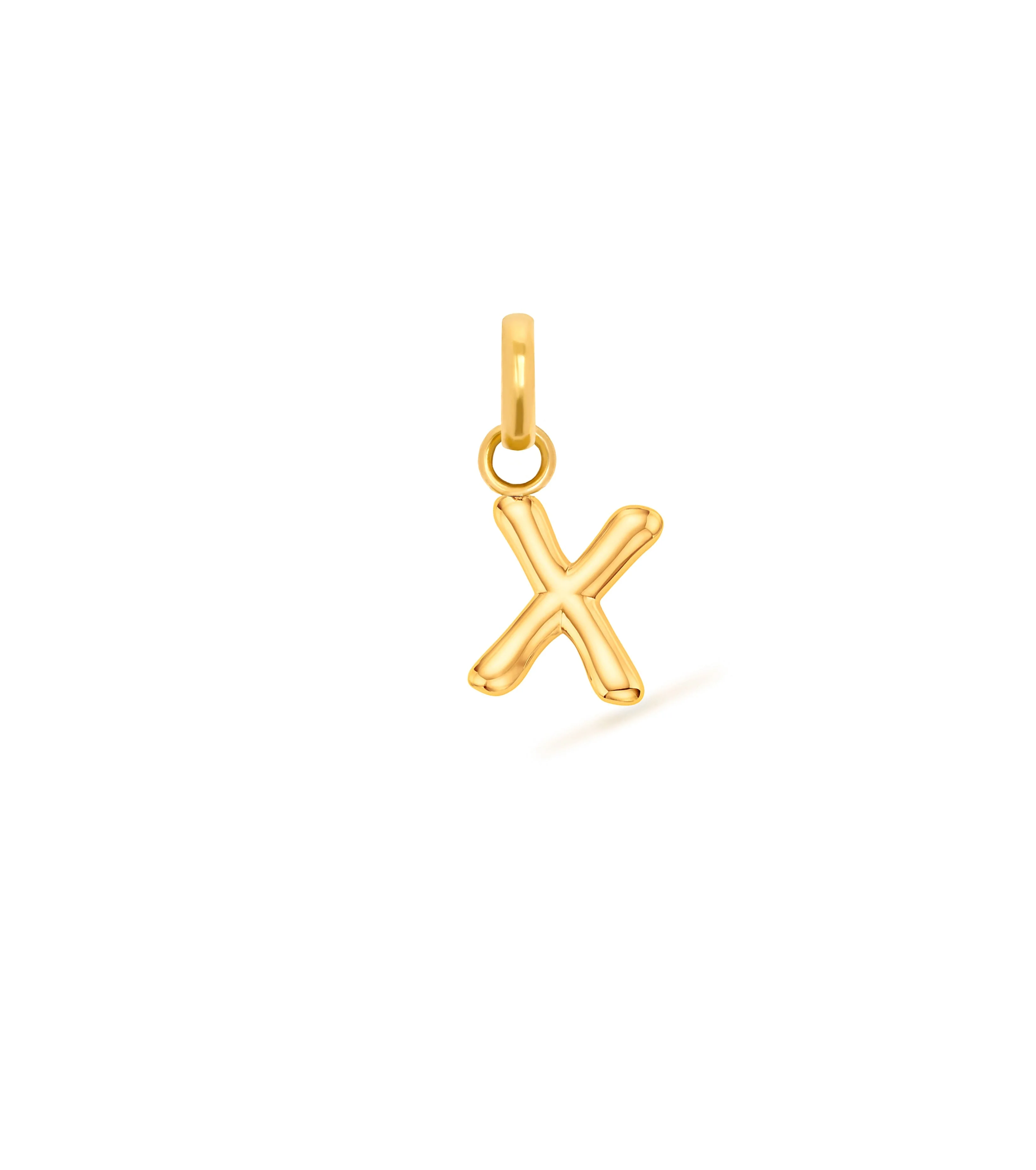 Mini Molten Initial & Moonstone Charm Layered Necklace Set (Gold) - Image 27