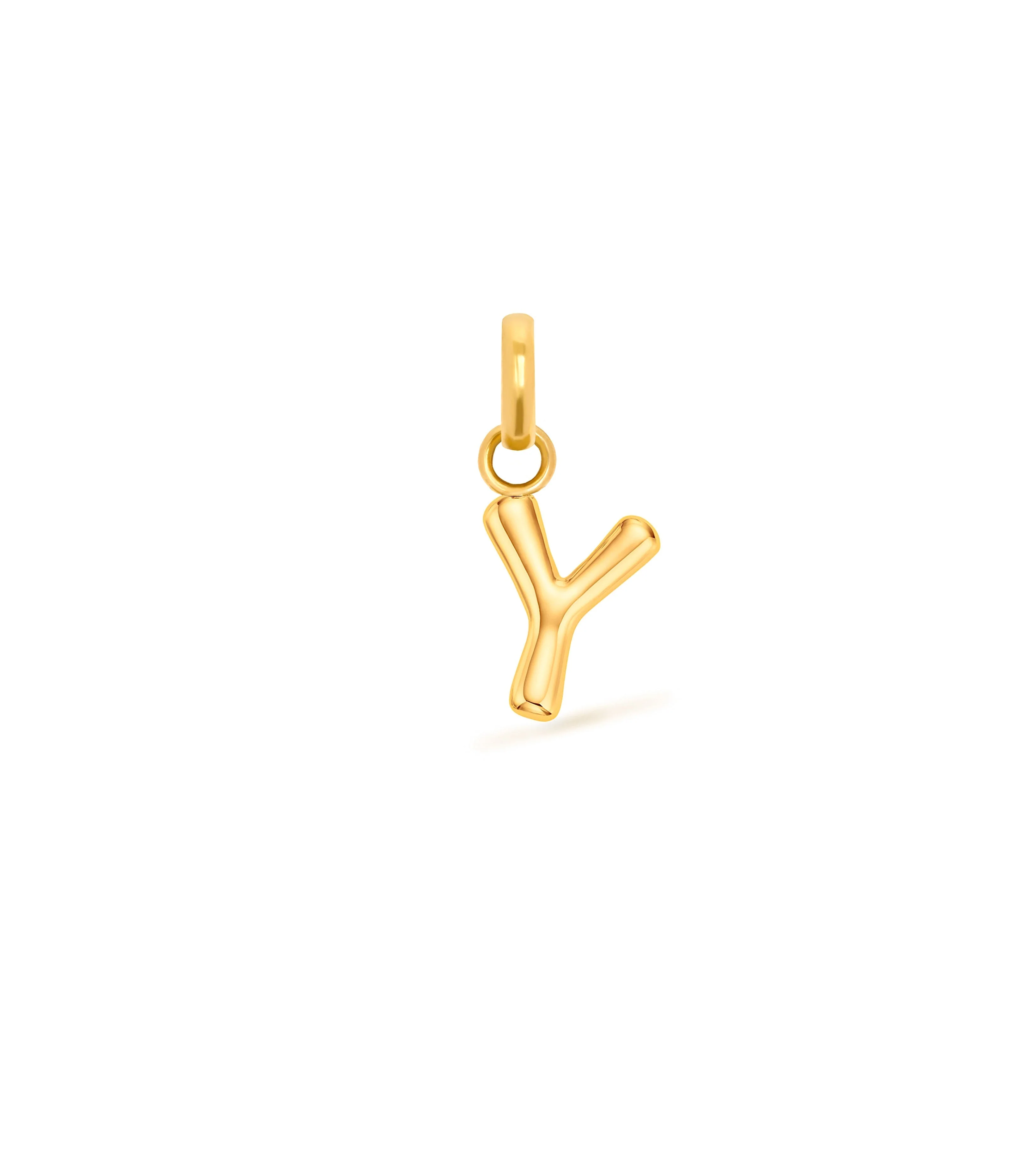 Mini Molten Initial & Moonstone Charm Layered Necklace Set (Gold) - Image 28