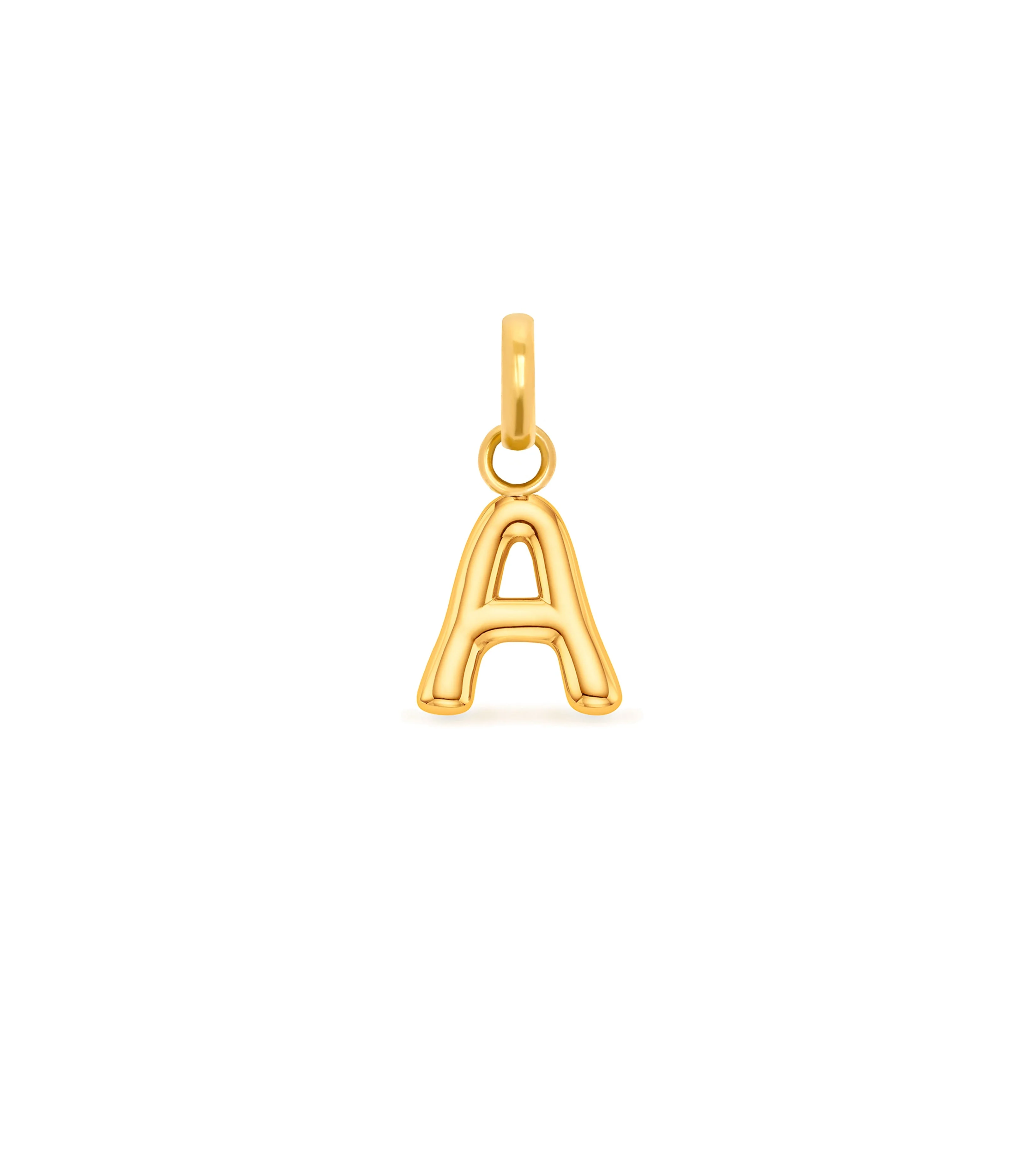 Mini Molten Initial & Moonstone Charm Layered Necklace Set (Gold) - Image 30