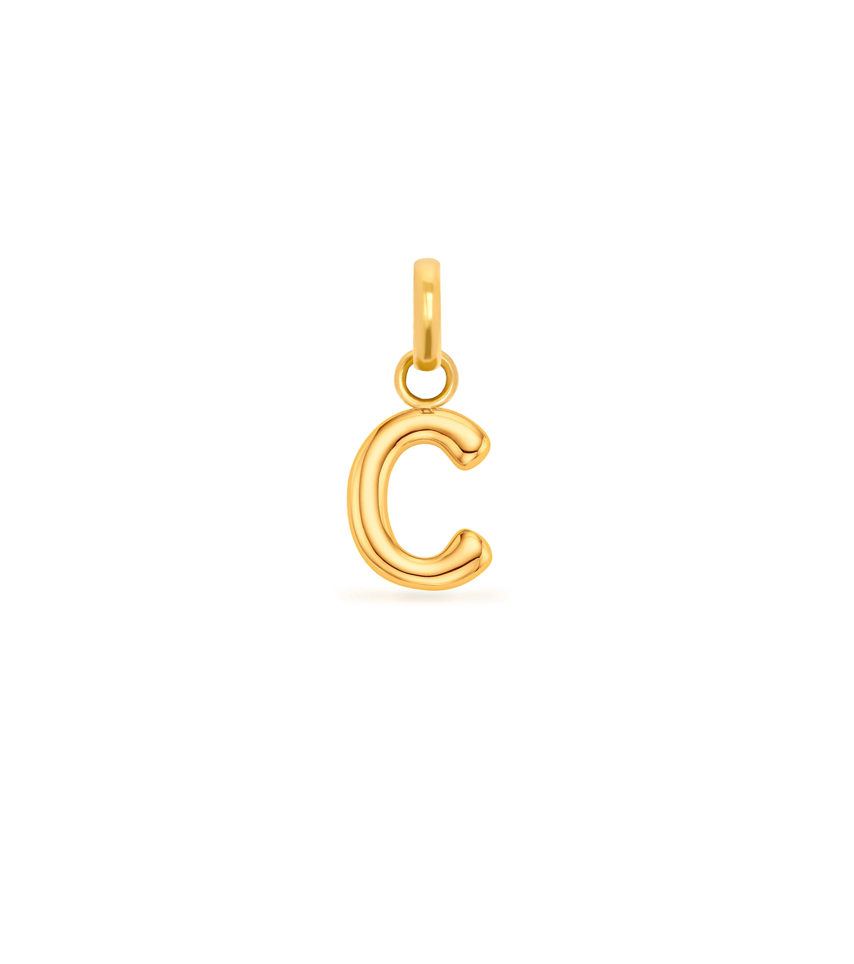 Mini Molten Initial & Moonstone Charm Layered Necklace Set (Gold) - Image 6