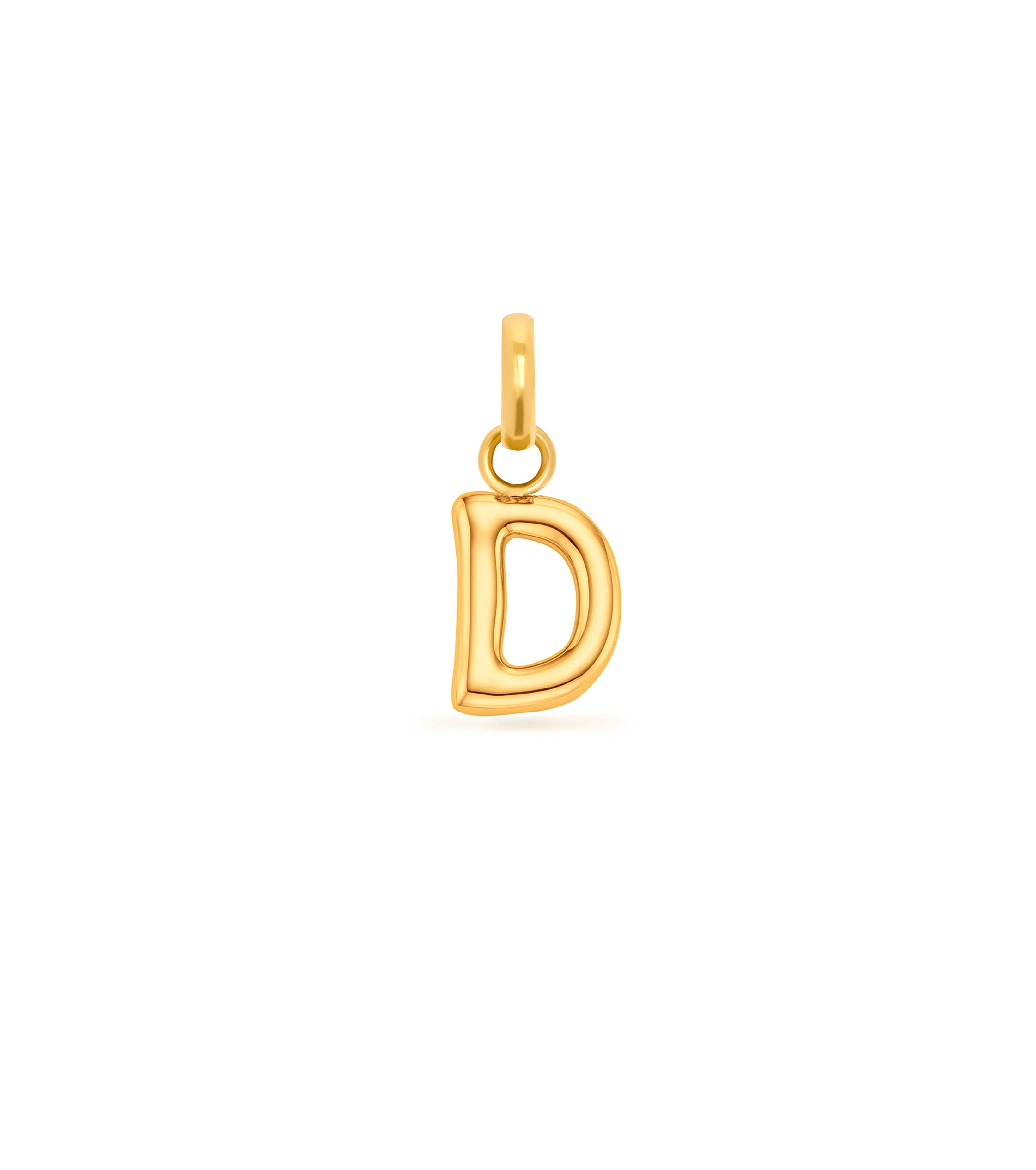 Mini Molten Initial & Moonstone Charm Layered Necklace Set (Gold) - Image 7