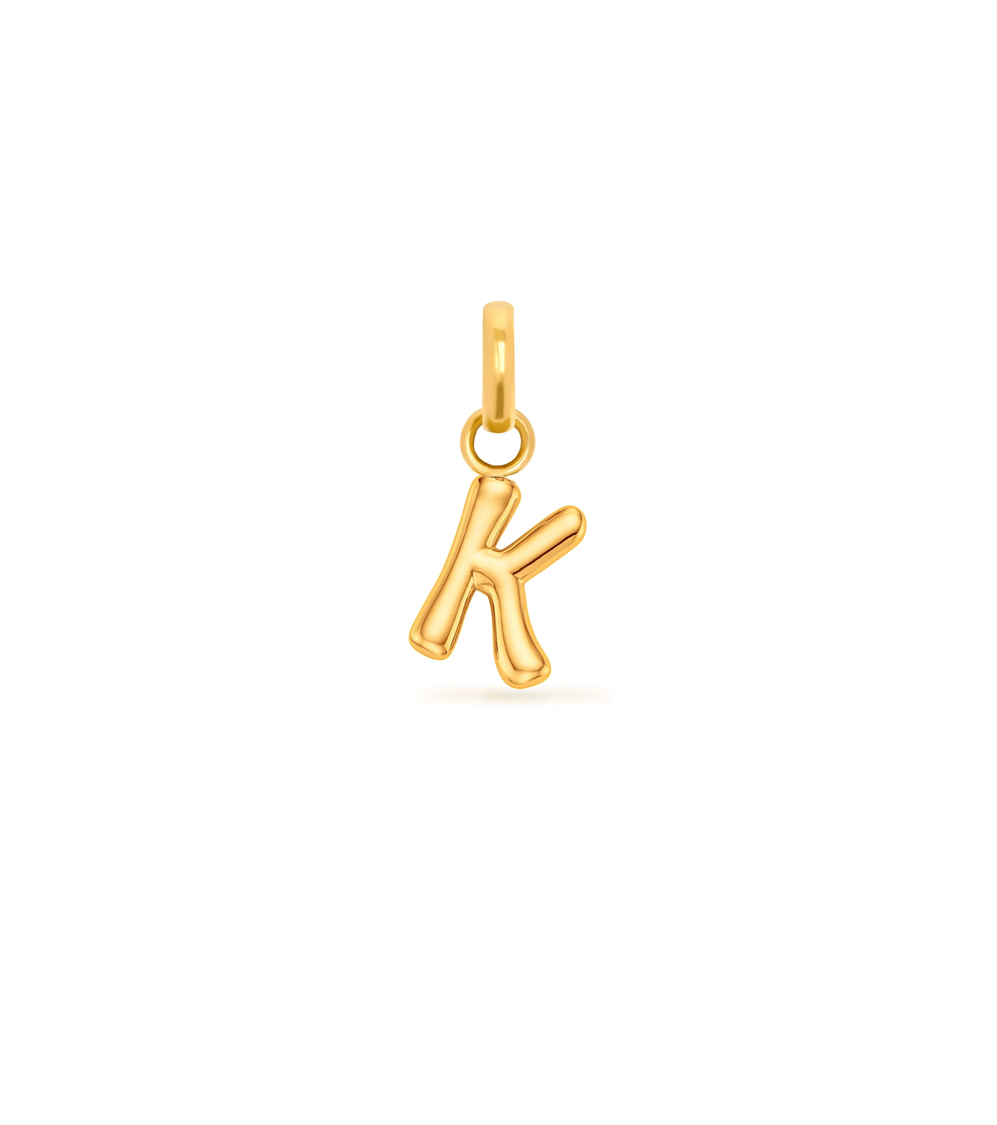 Mini Molten Initial & Moonstone Charm Layered Necklace Set (Gold) - Image 14