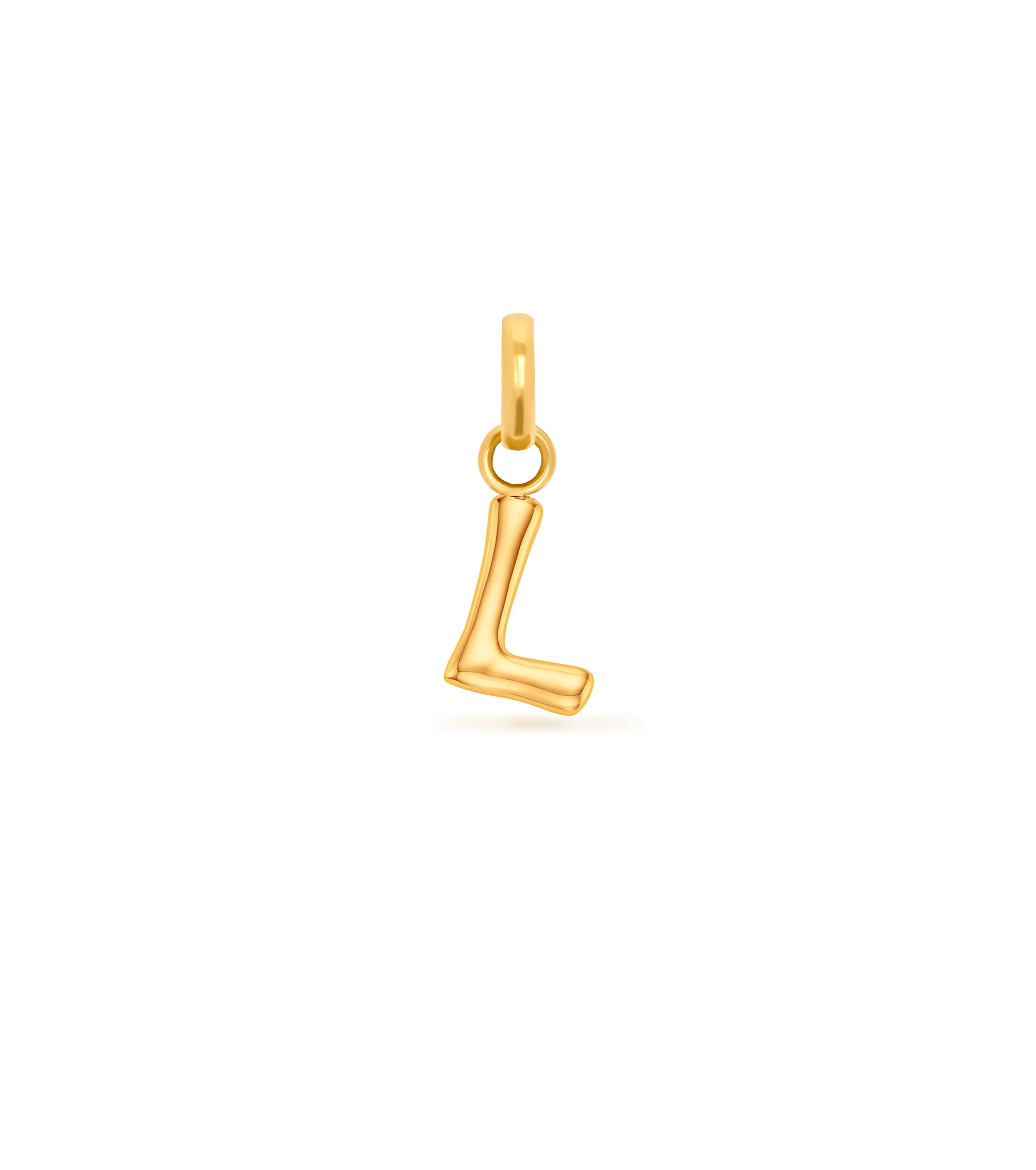 Mini Molten Initial & Moonstone Charm Layered Necklace Set (Gold) - Image 15