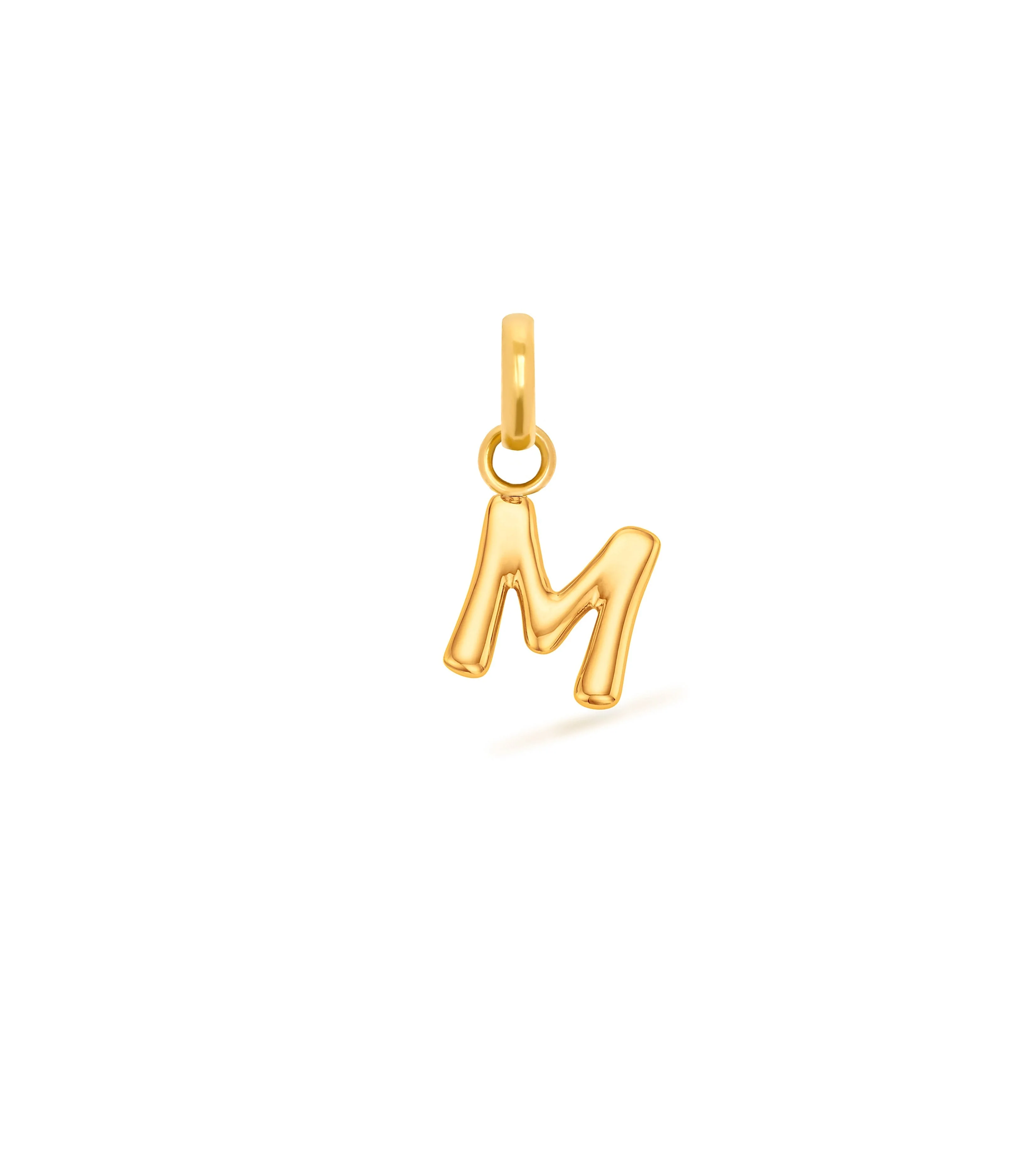Mini Molten Initial & Moonstone Charm Layered Necklace Set (Gold) - Image 16