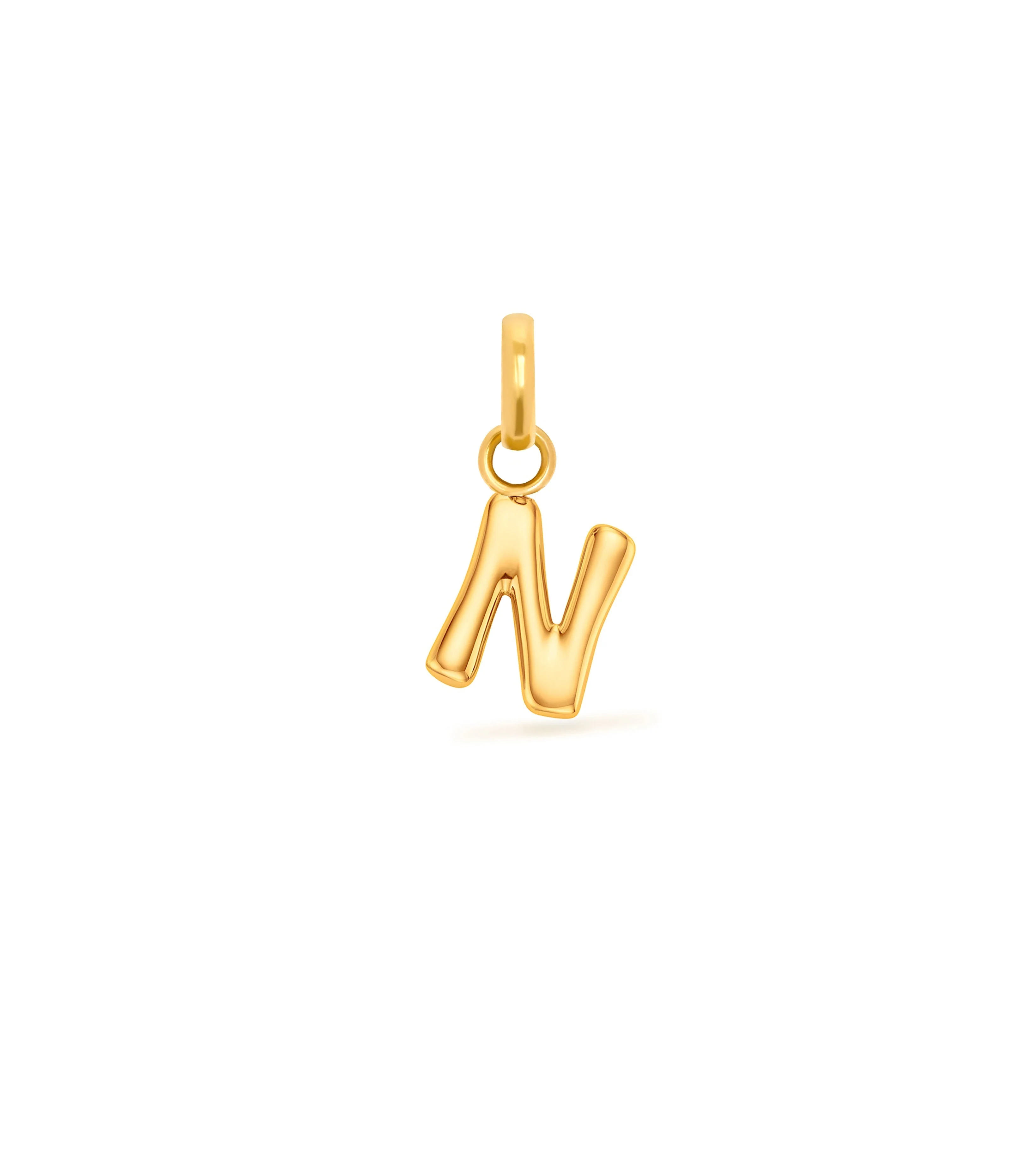 Mini Molten Initial & Moonstone Charm Layered Necklace Set (Gold) - Image 17