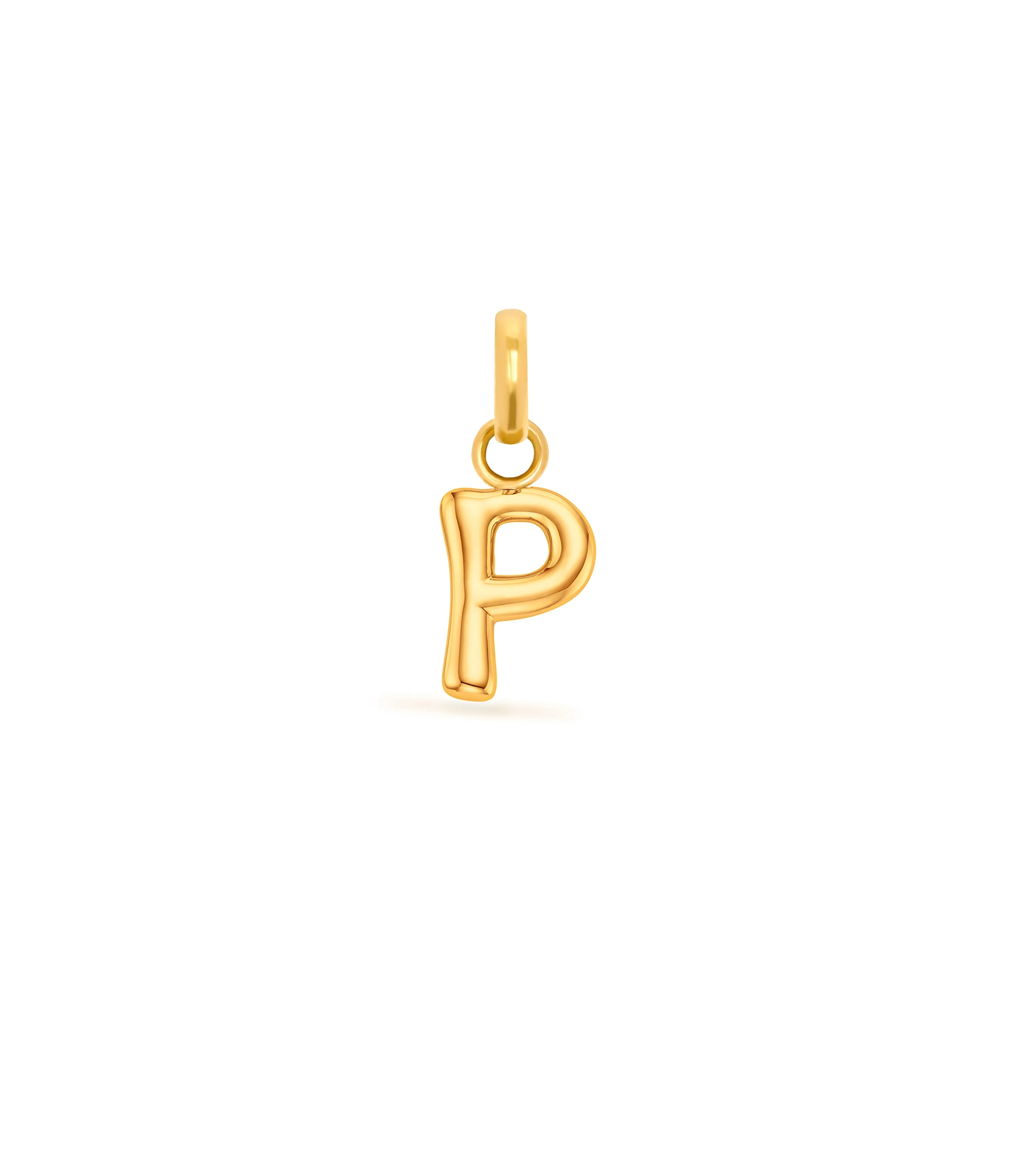 Mini Molten Initial & Moonstone Charm Layered Necklace Set (Gold) - Image 19