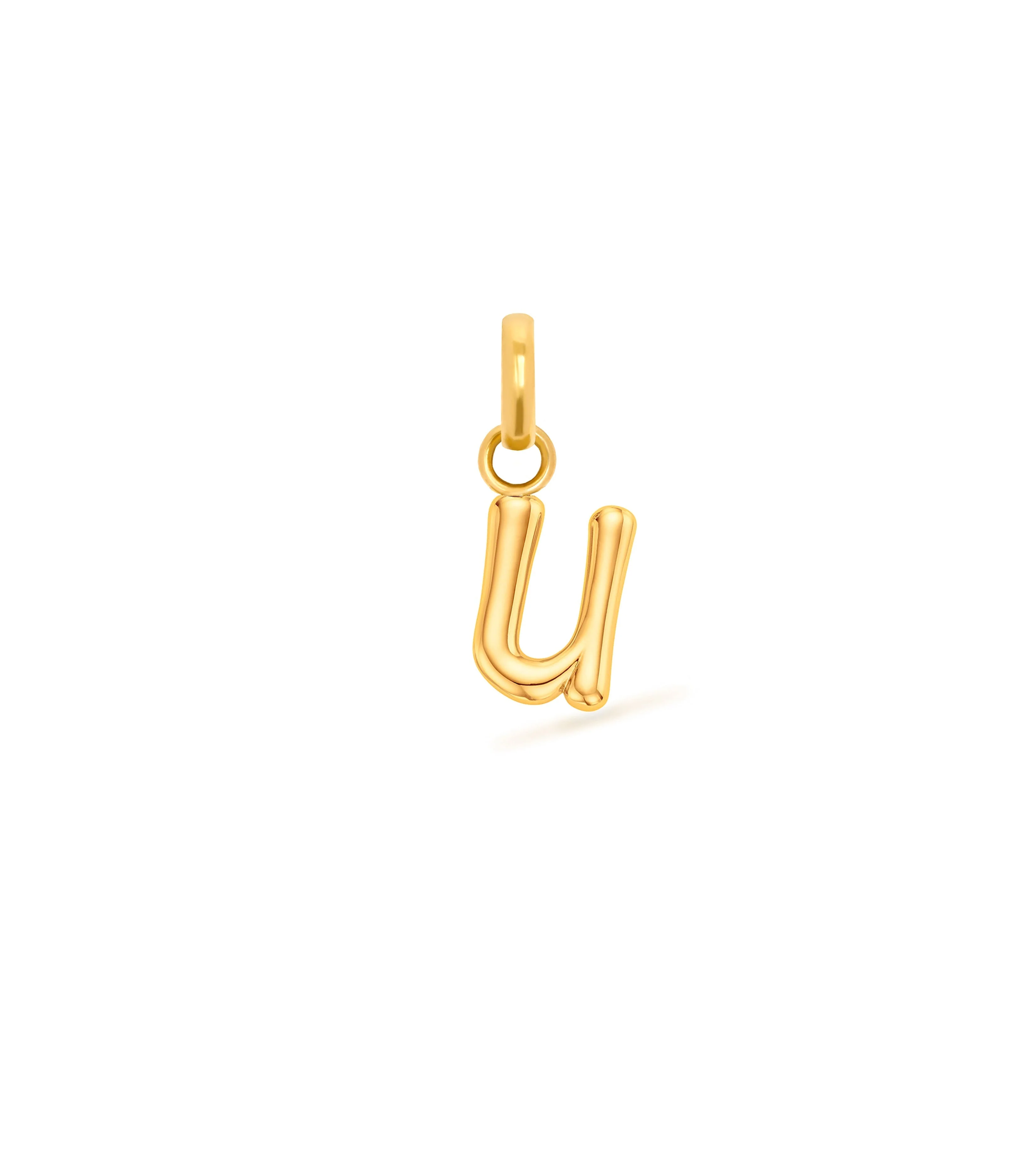 Mini Molten Initial & Moonstone Charm Layered Necklace Set (Gold) - Image 23
