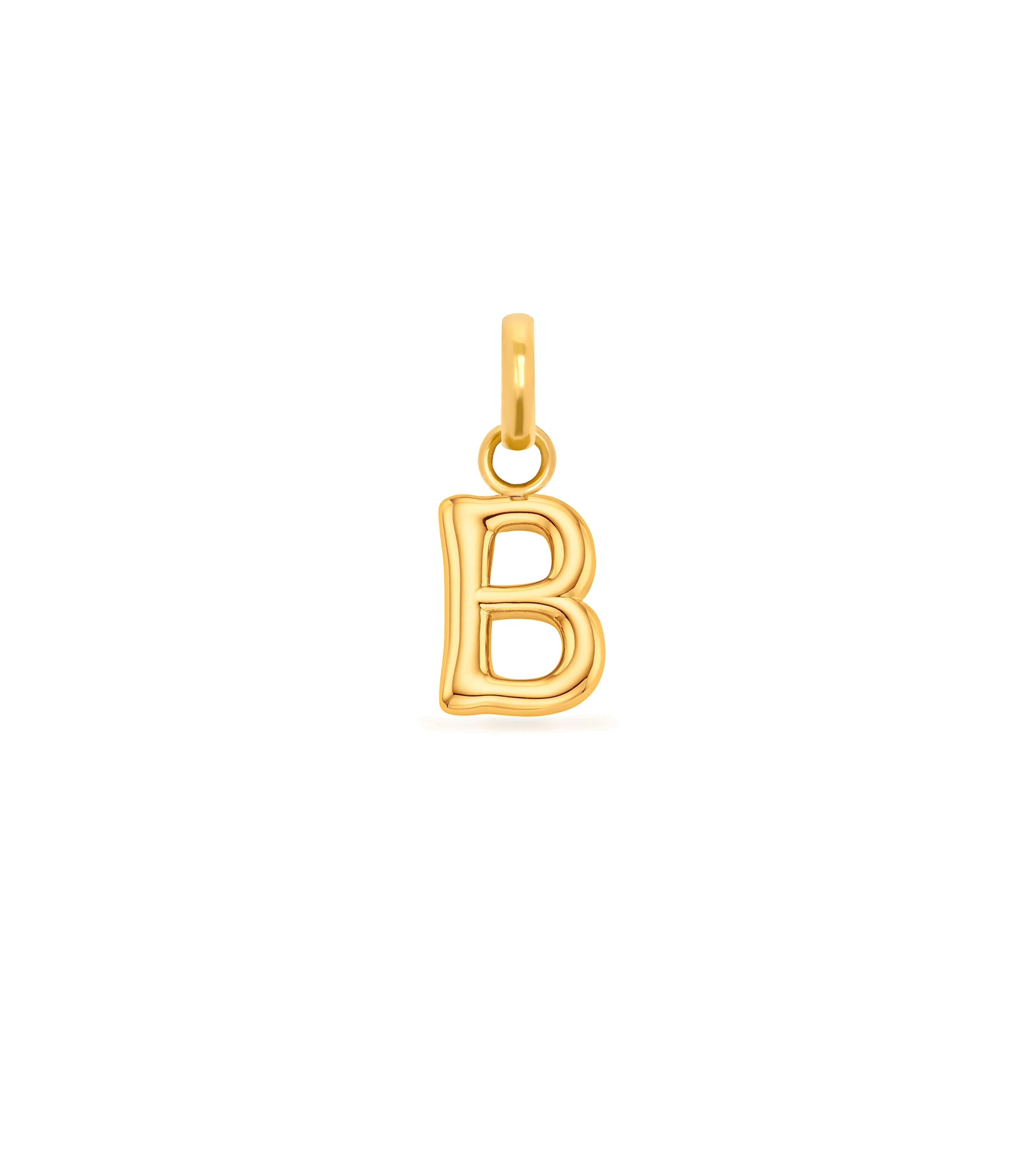 Mini Molten Initial Pendant (Gold) - Image 3