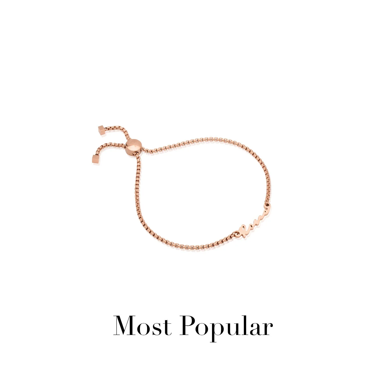 Mini Signature Name Bracelet (Rose Gold) - Image 14