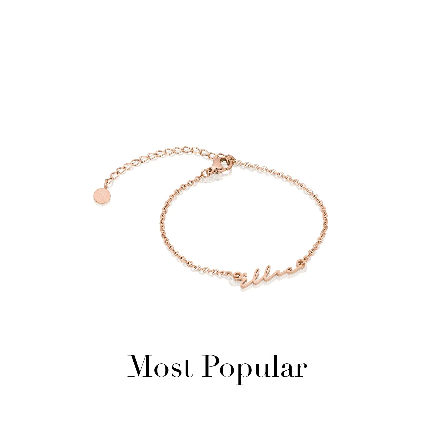 Mini Signature Name Bracelet (Rose Gold) - Image 16