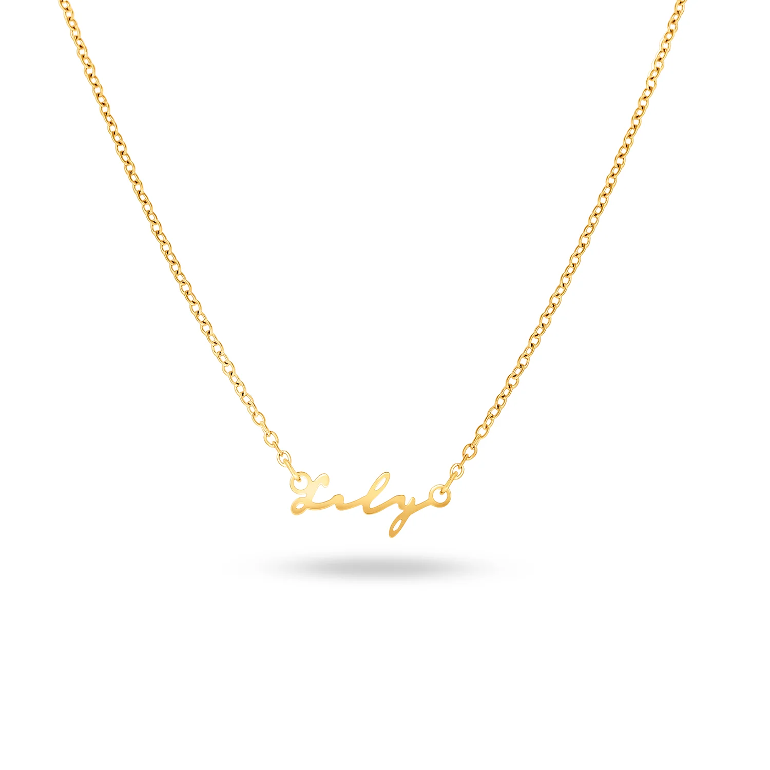 Mini Signature Name Necklace (Gold) - Image 8