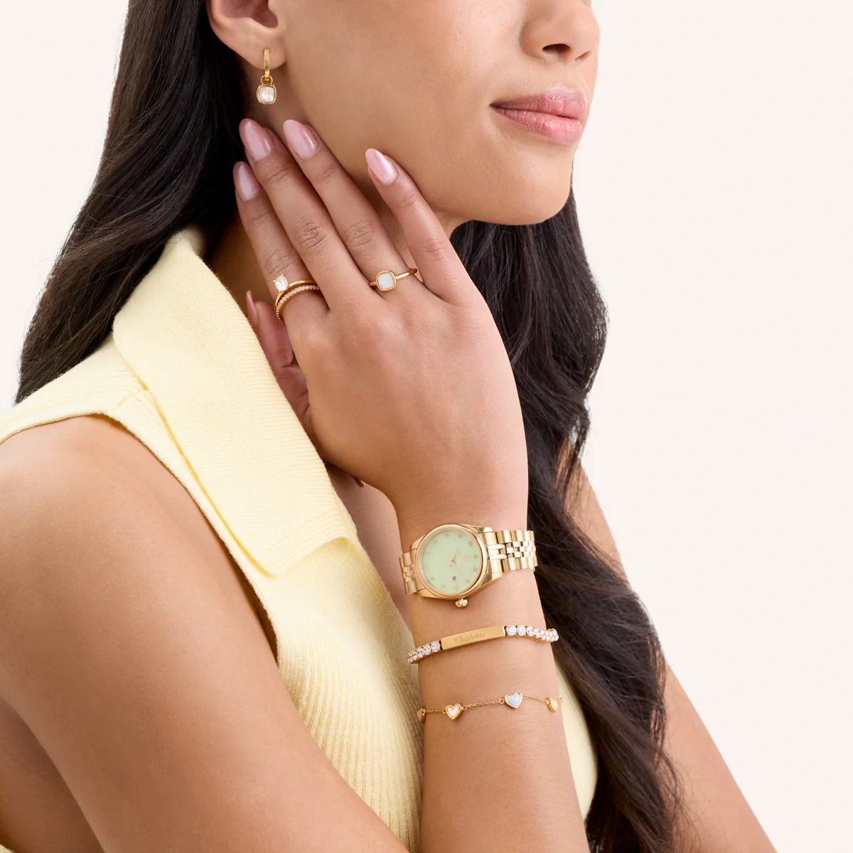 Mint Green Belgravia 30 Watch (Gold) - Image 5
