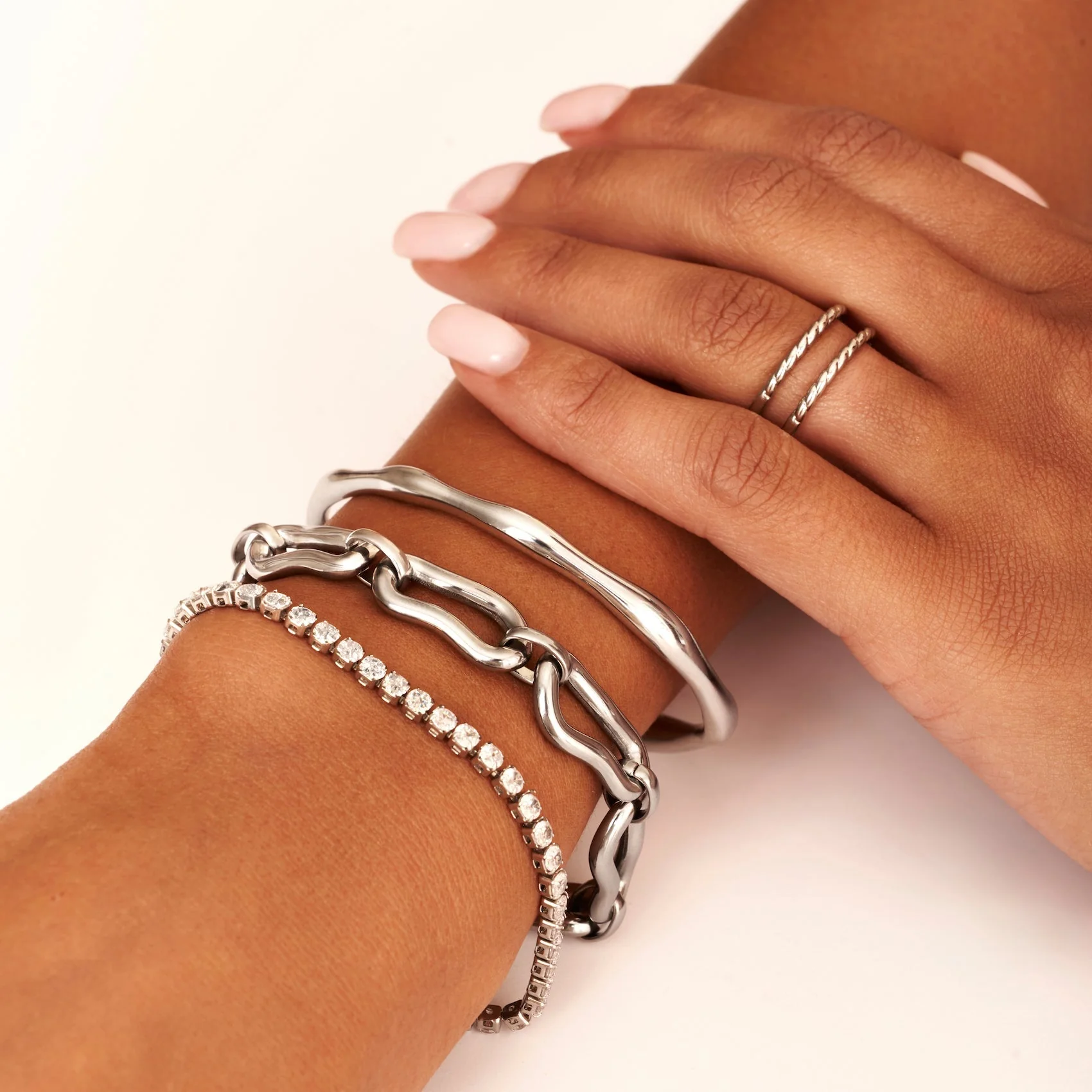Molten Bangle (Silver) - Image 3
