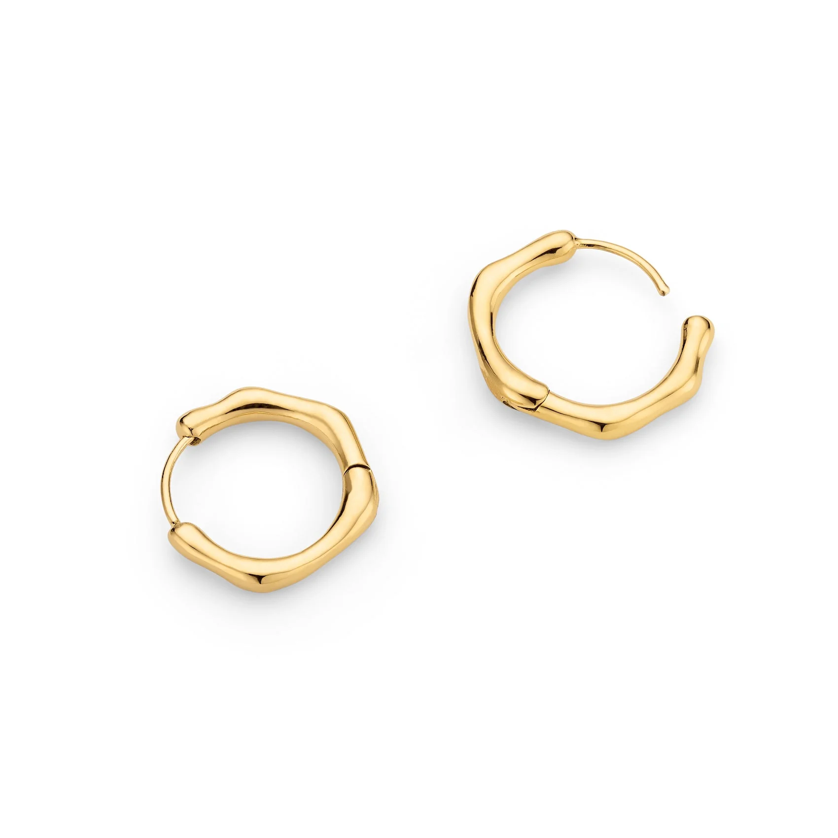 Molten Hoop Earrings (Gold) - Image 4
