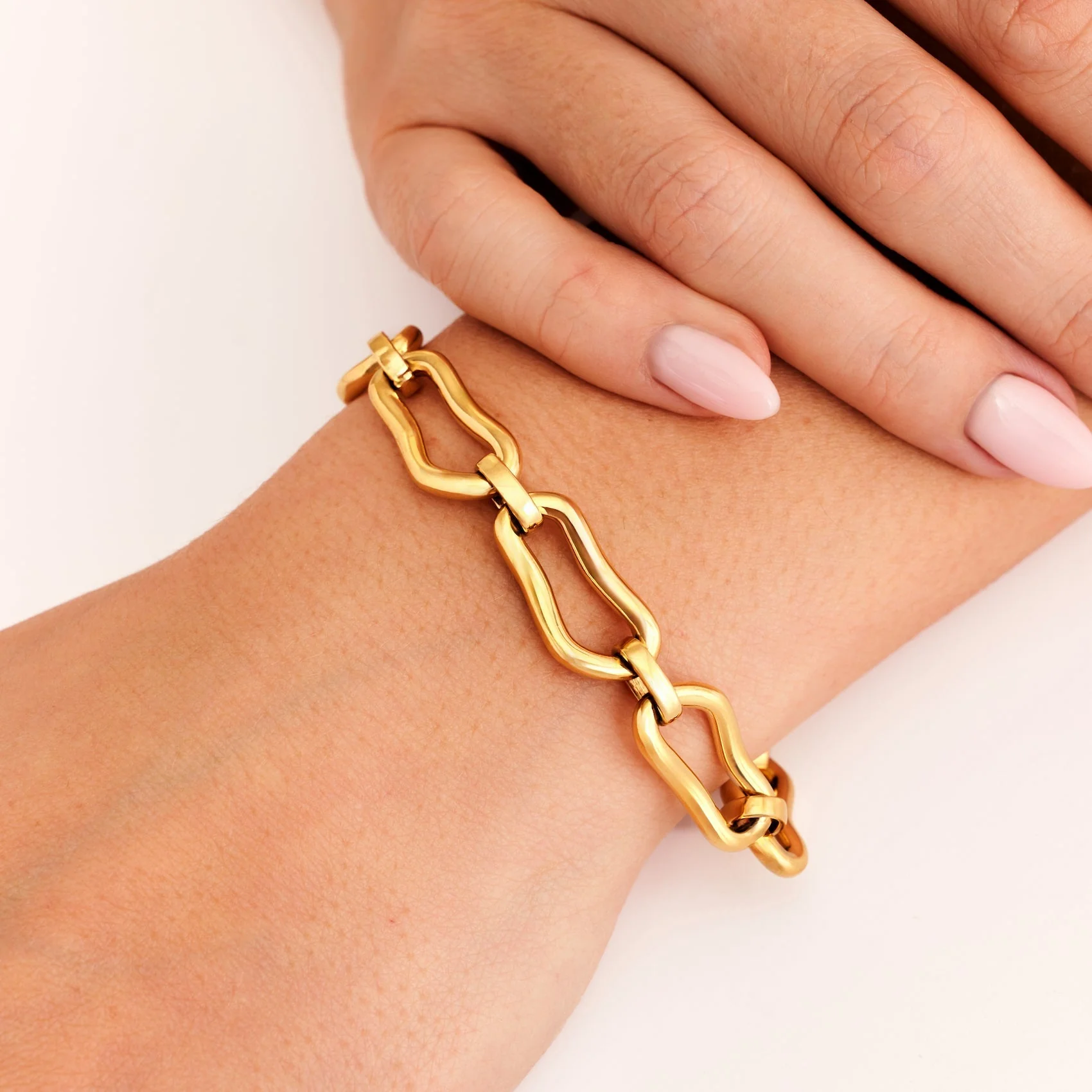 Molten Link Bracelet (Gold) - Image 2