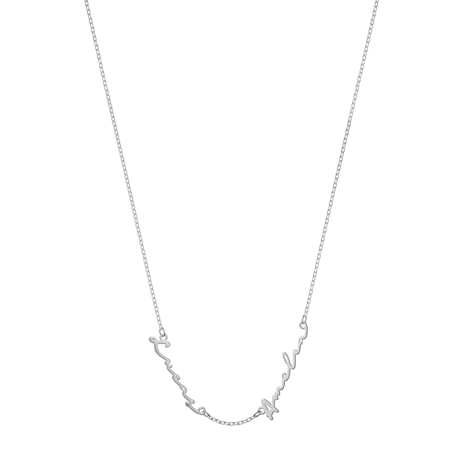 Multi Signature Name Necklace (Silver) - Image 12