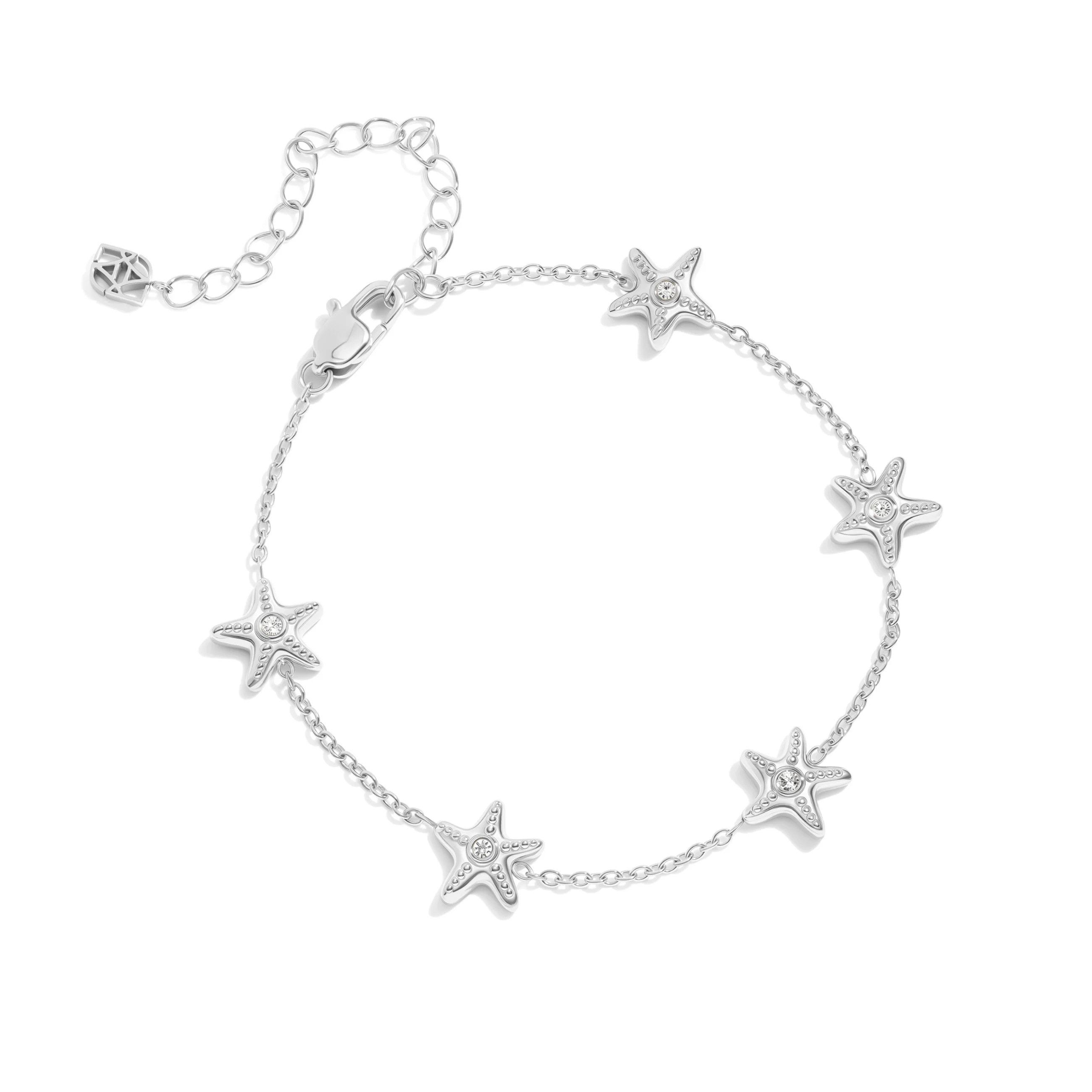 Multi Starfish Bracelet (Silver) - Image 7