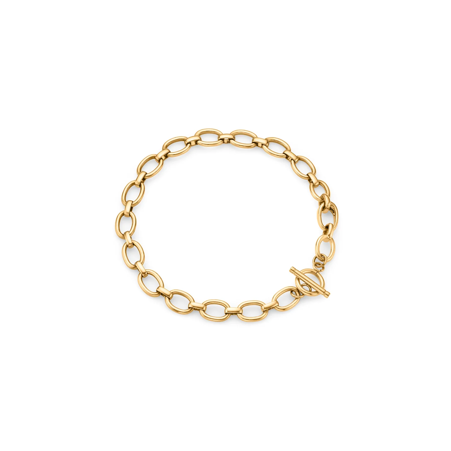 Oval Link Chain Bracelet (Gold) - Image 6