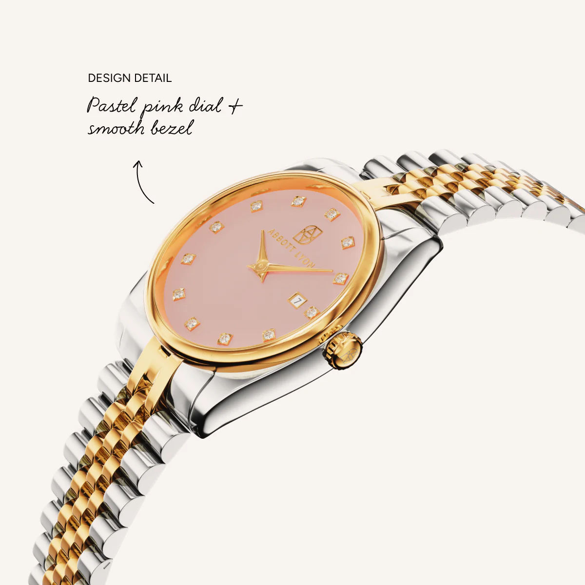 Pastel Pink Belgravia 30 Watch (Two Tone) - Image 3