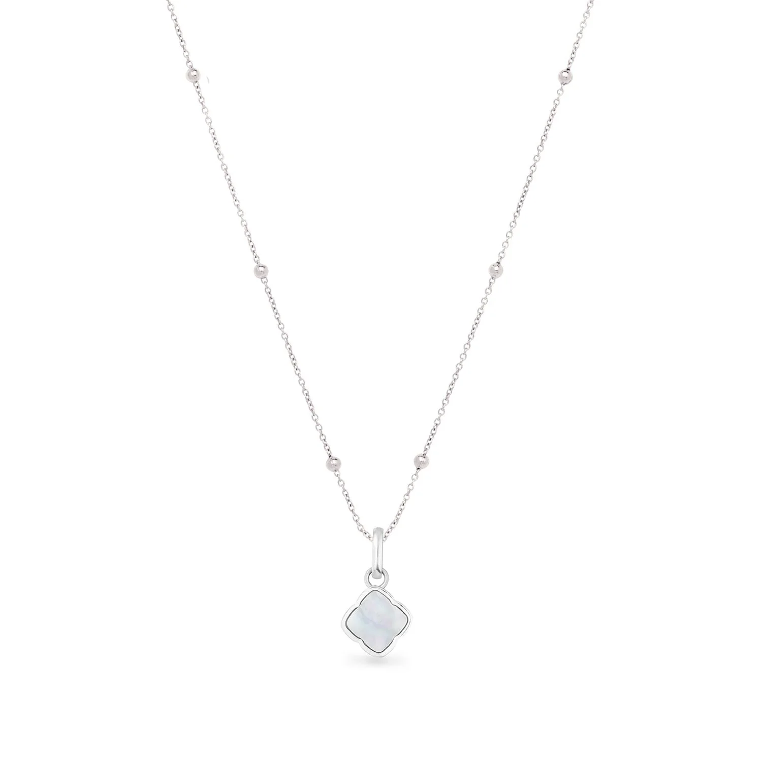 Pearl Clover Necklace (Silver) - Image 2