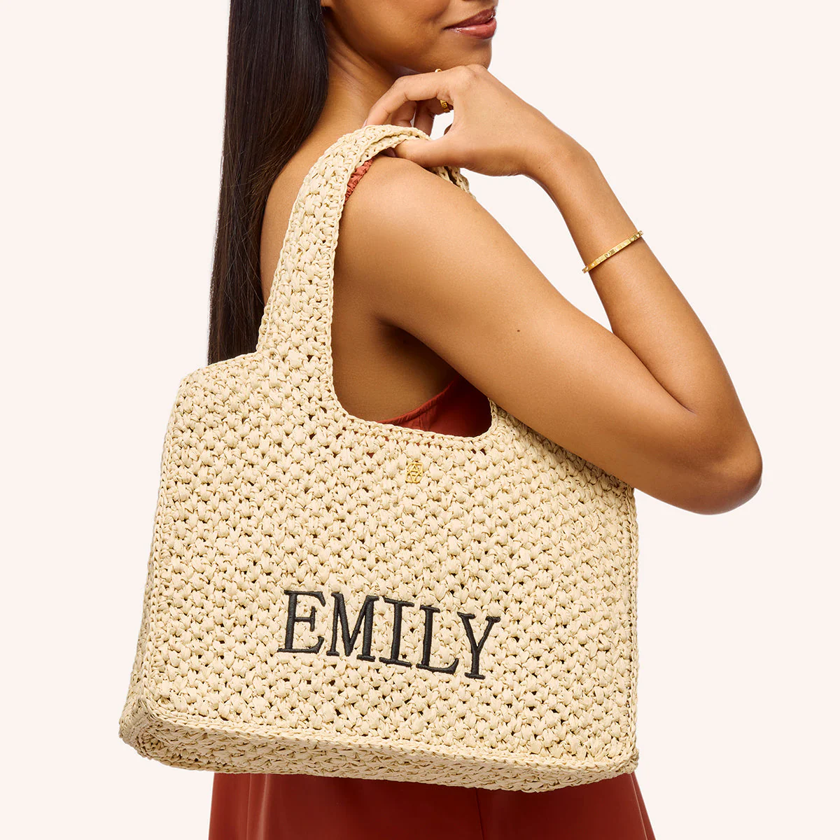 Personalised Raffia Bag - Image 3