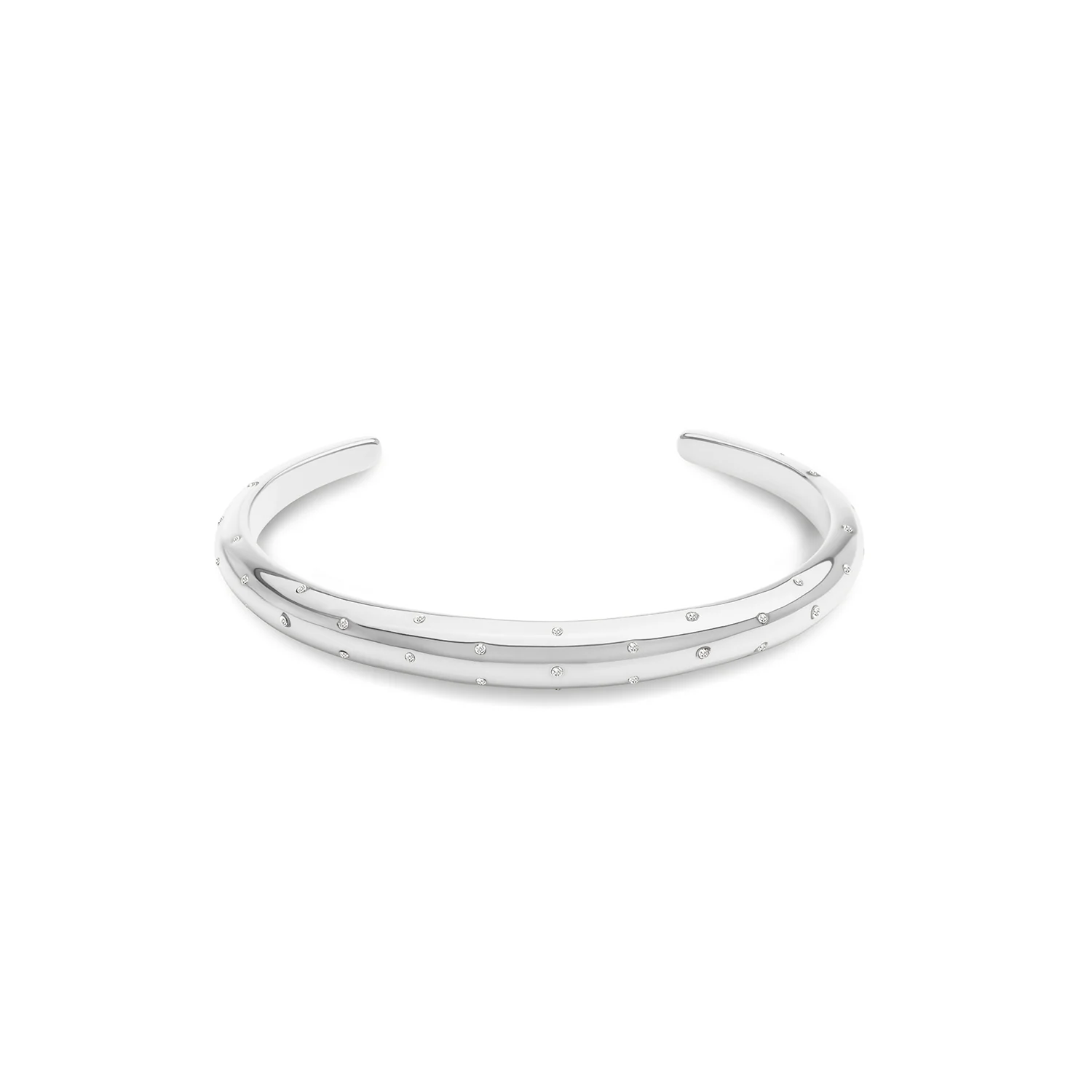 Polka Dot Crystal Bangle (Silver) - Image 3