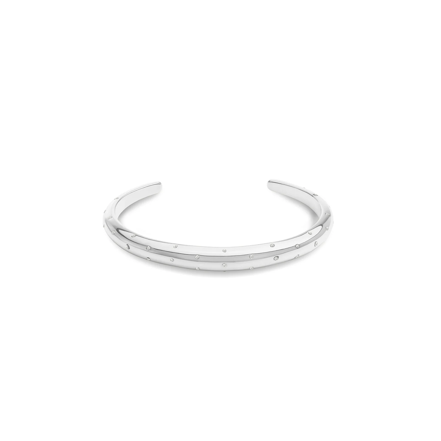 Polka Dot Crystal Bangle (Silver) - Image 2