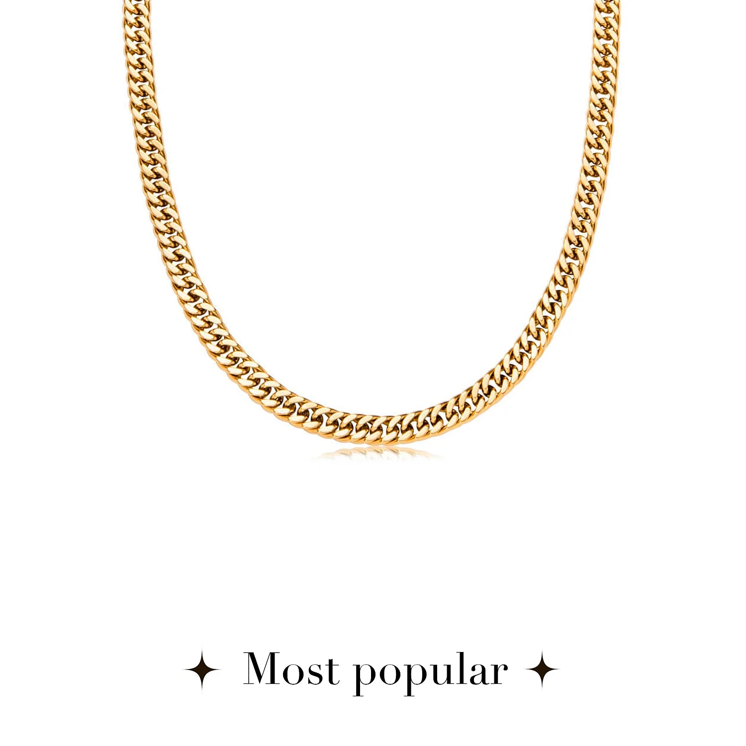 Curb Chain Necklace (Gold) - Image 2