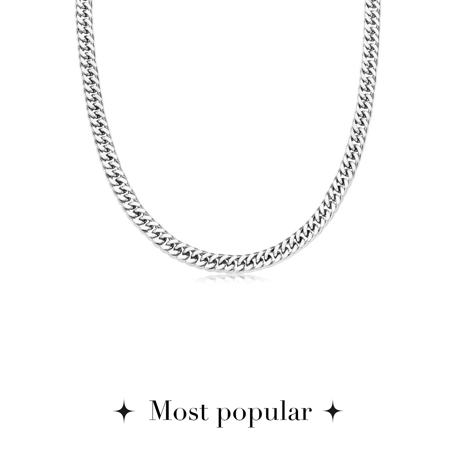Curb Chain Necklace (Silver) - Image 2