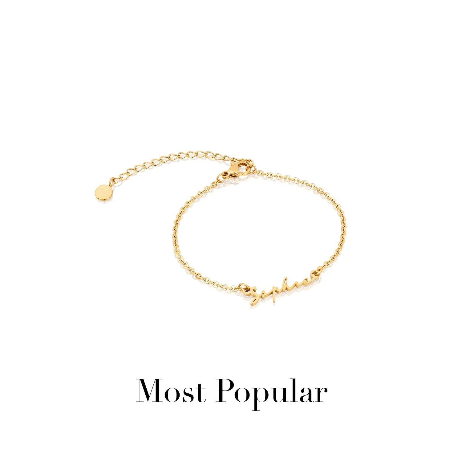 Signature Name Anklet (Gold) - Image 8