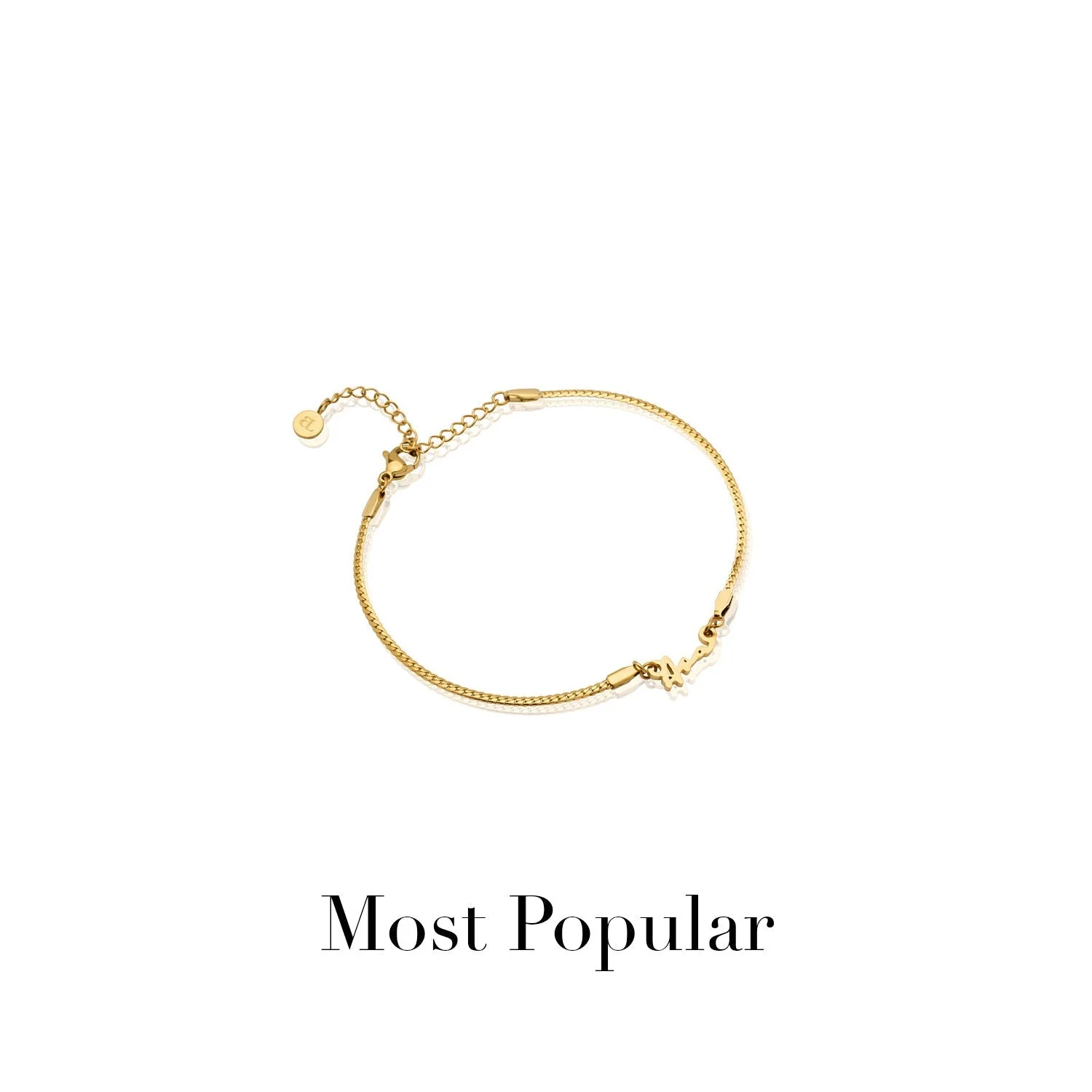 Signature Name Anklet (Gold) - Image 9