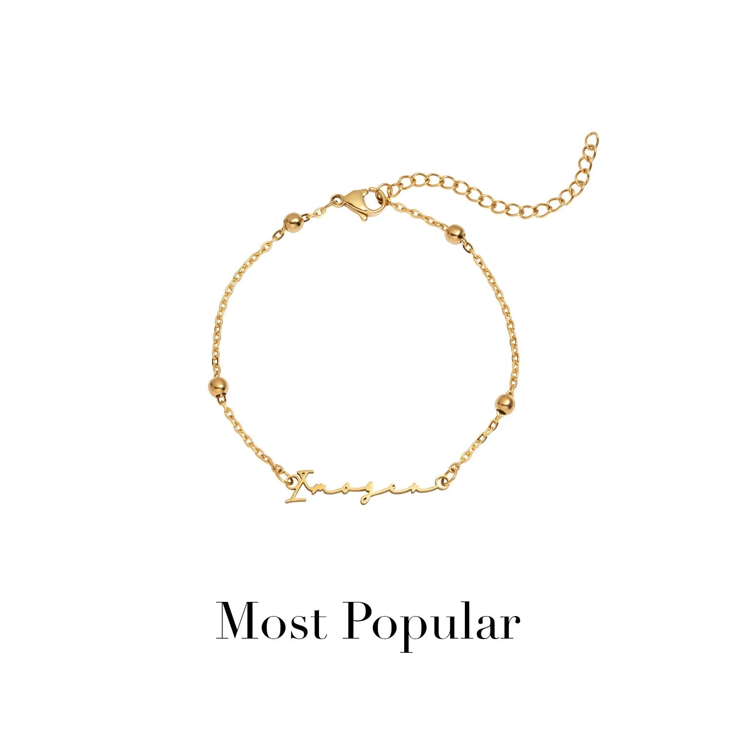 Signature Name Bracelet (Gold) - Image 11